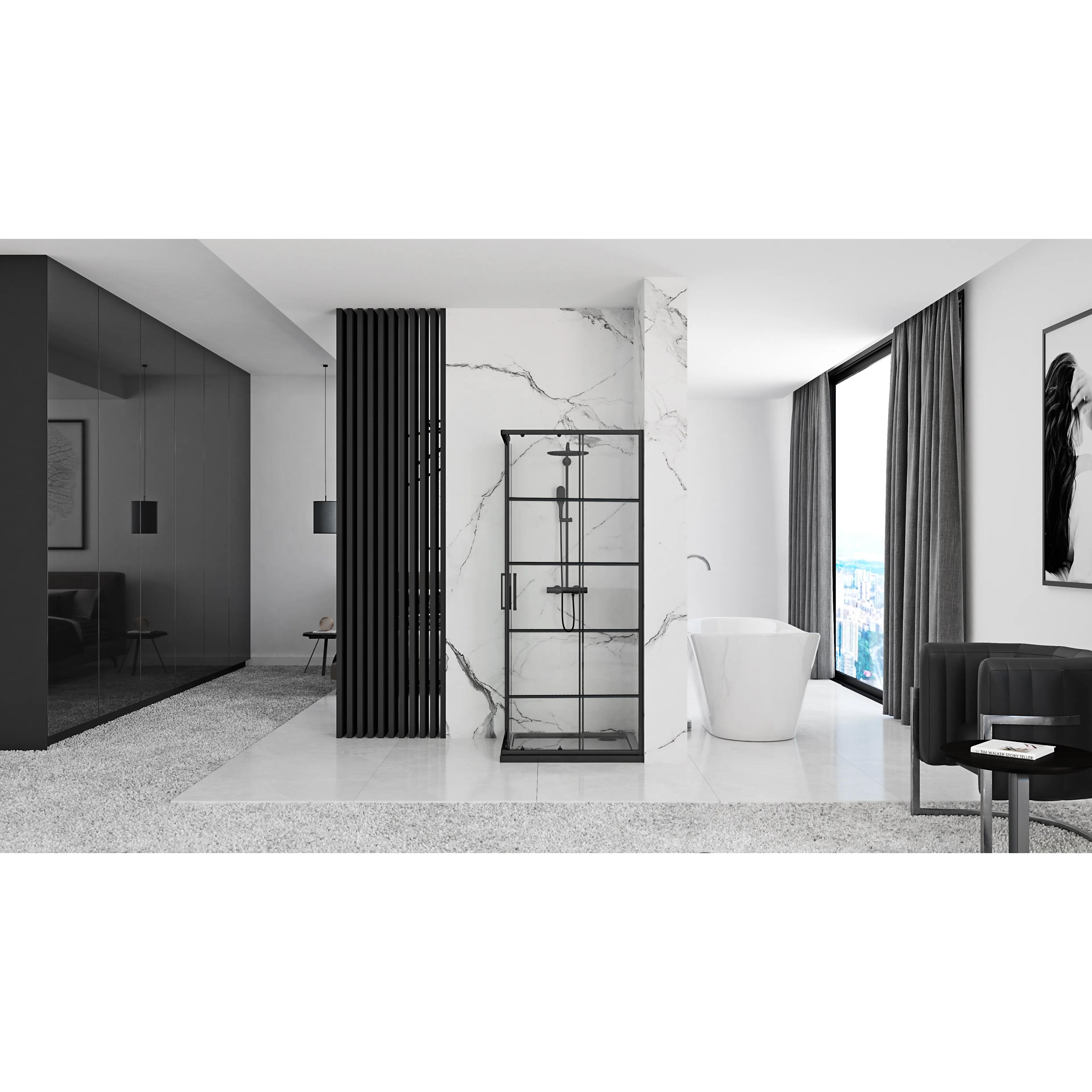 Rea Concept Black 90x90 douchewand