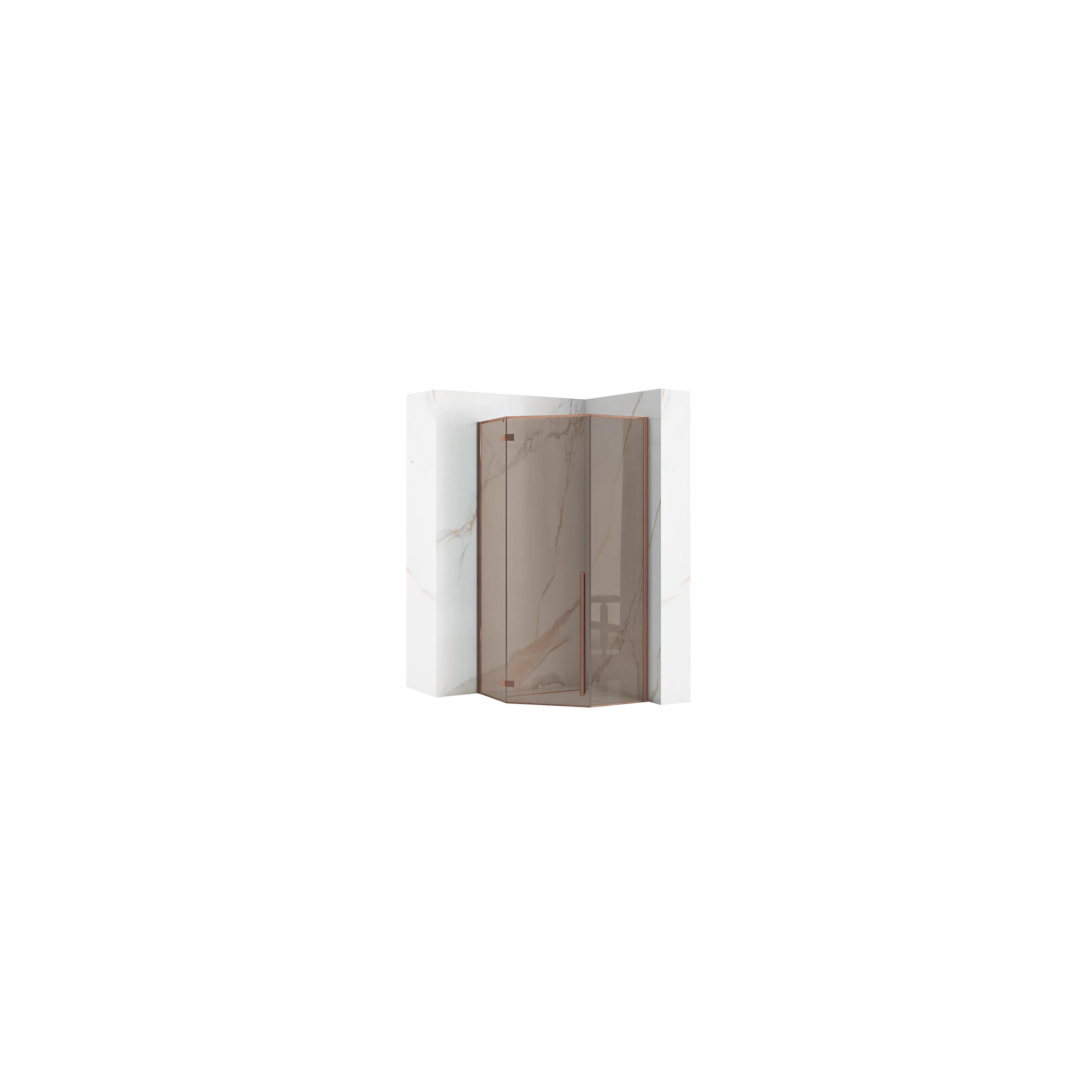 Rea suihkukaappi DIAMOND 90x90 COPPER BRUSH