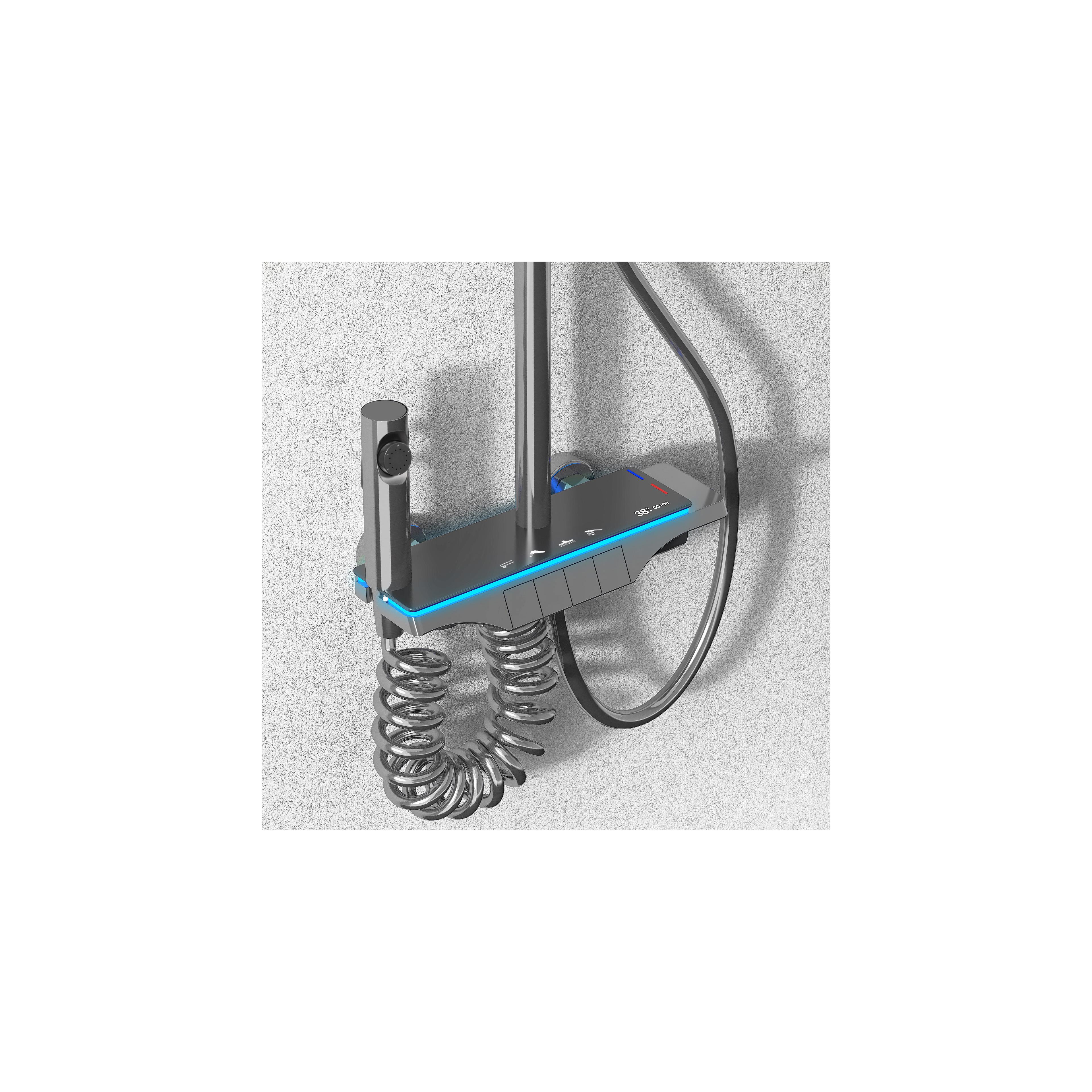 Shower set REA Savio Led Titanium