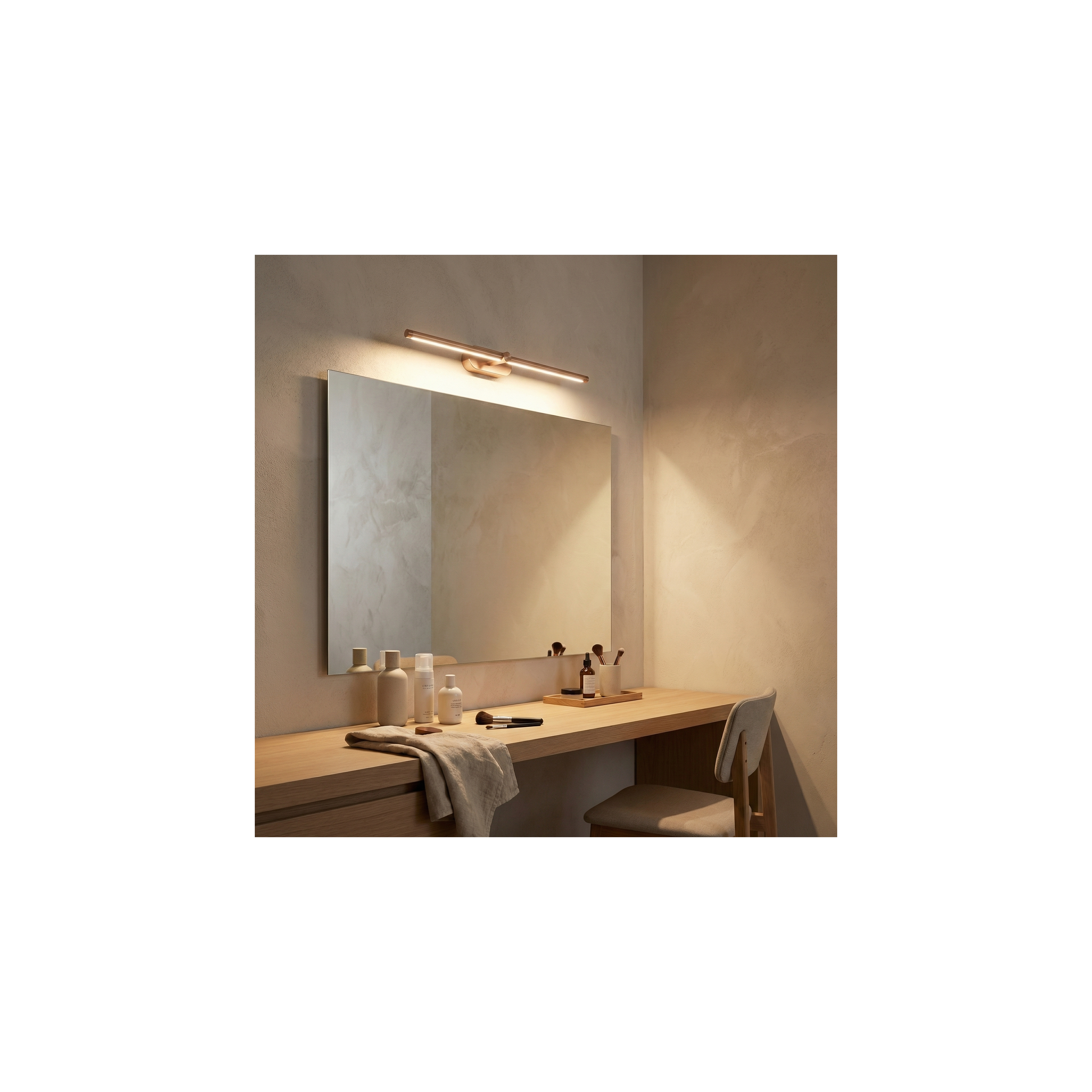 Bad LED-Wandleuchte APP1896-1W 60 cm BRUSH COPPER