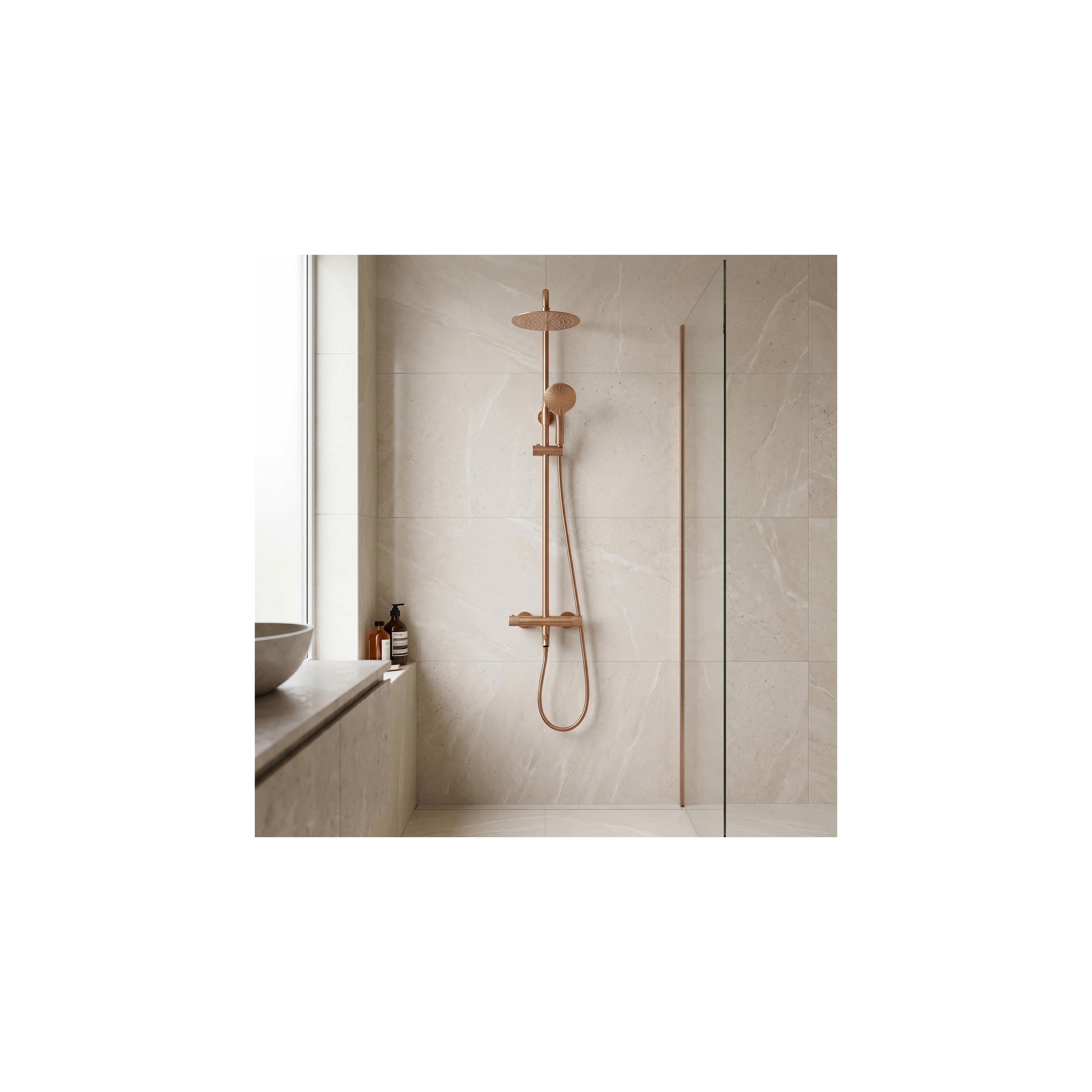 Duschset med termostat Rea Lungo Diamond Gold Brush