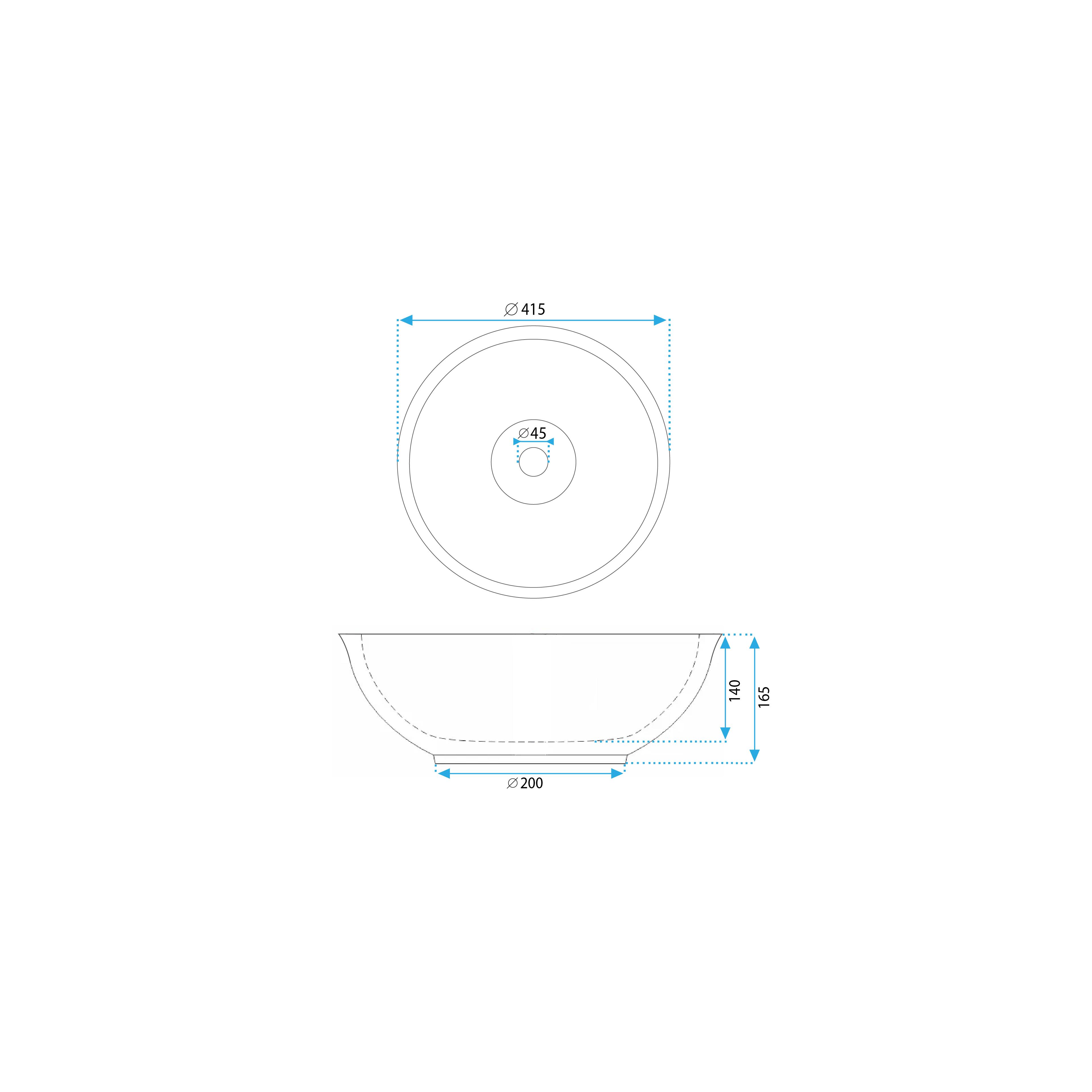Countertop basin Rea Bella