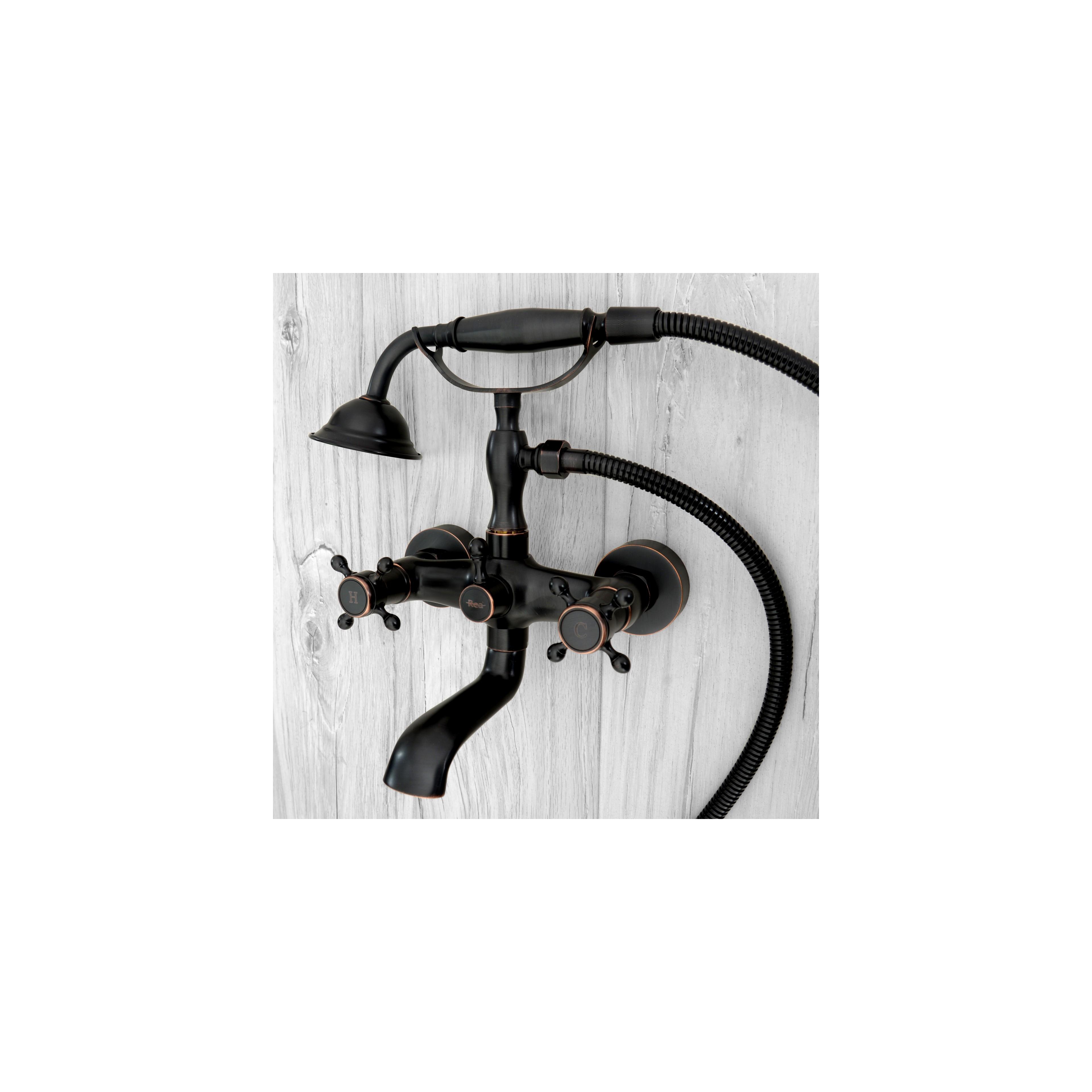 Wannenarmatur Rea Retro Old Black