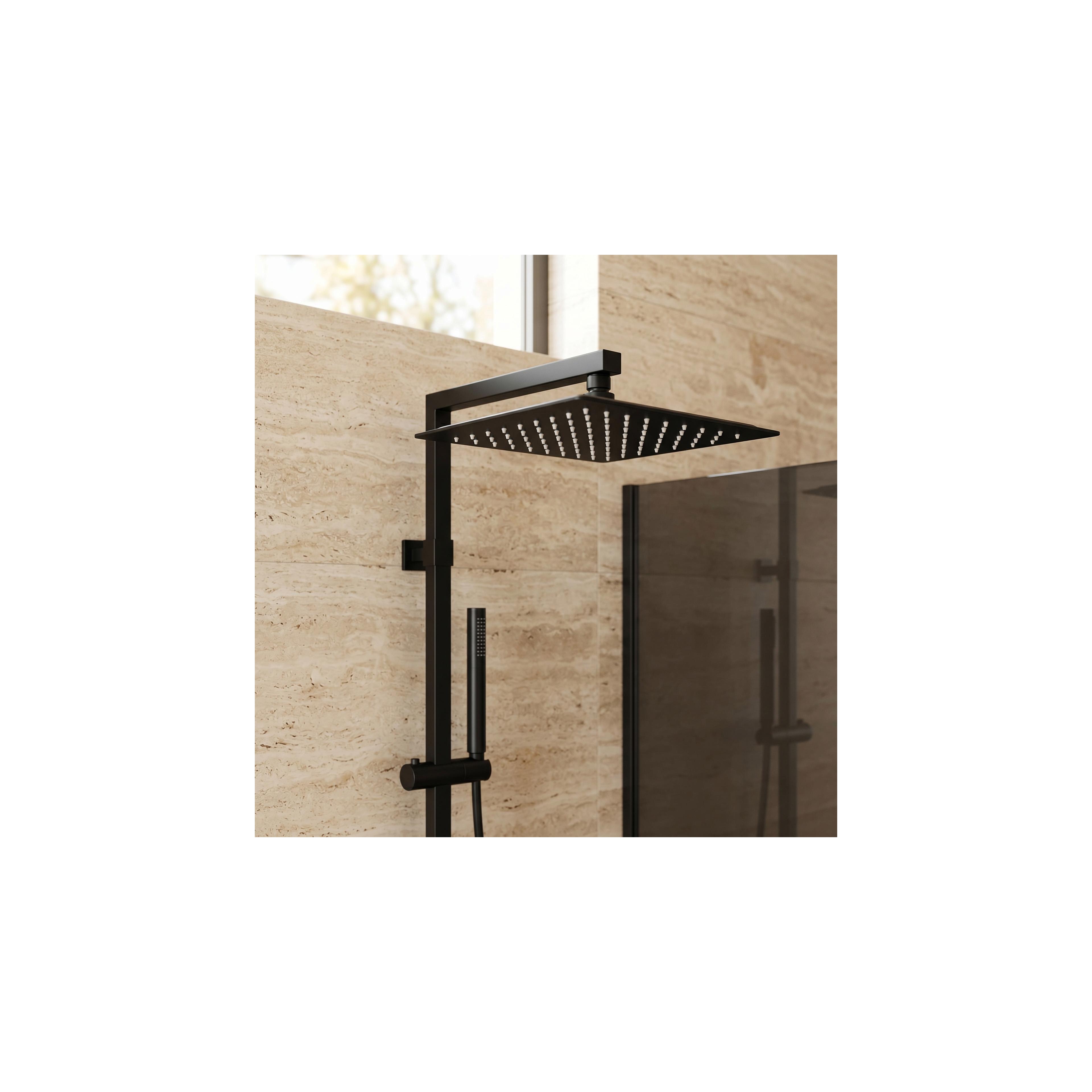 Kvadratna tuš ruža REA JS-P015B 25cm Black