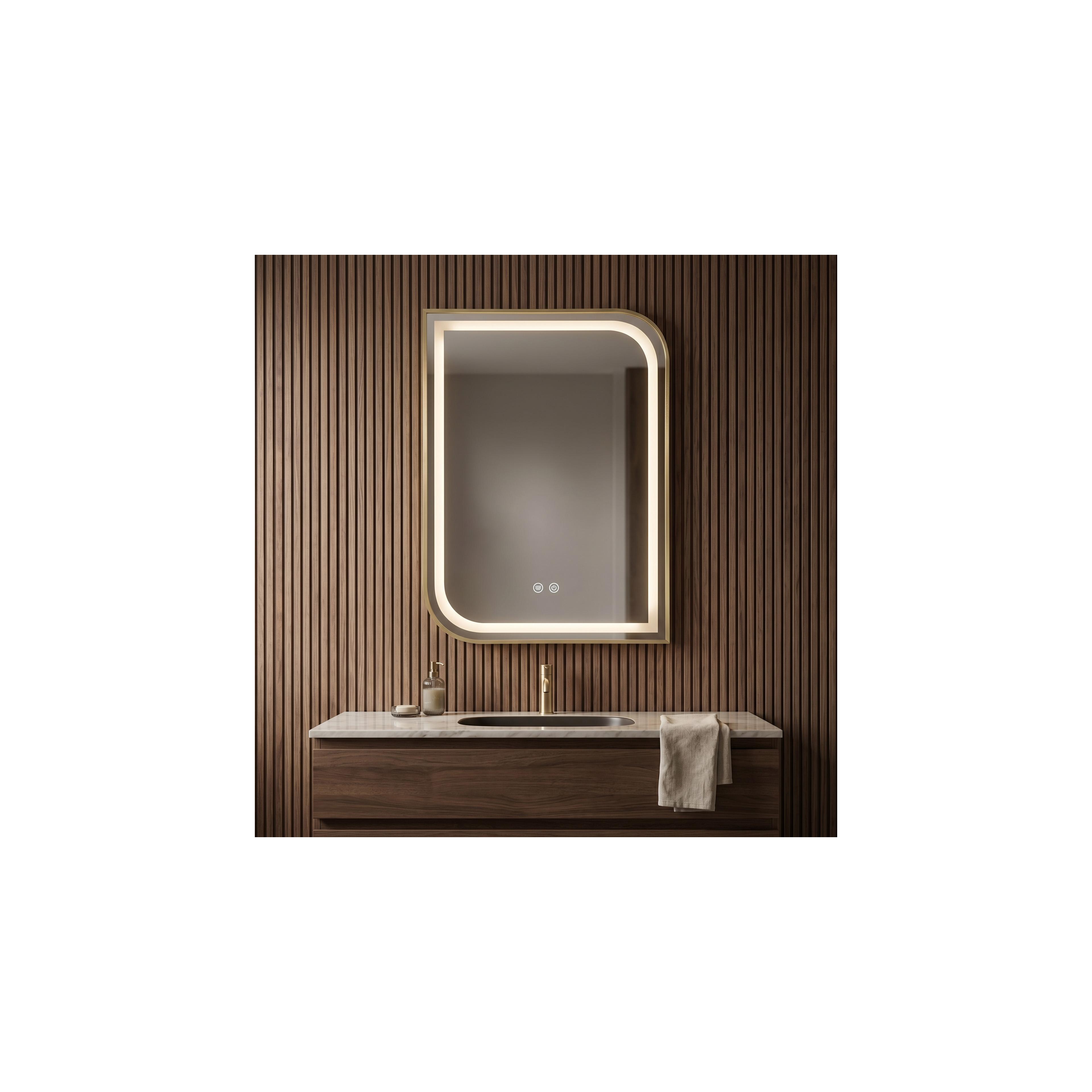 Зеркало LED ZONE 80X60  GOLD BRUSH