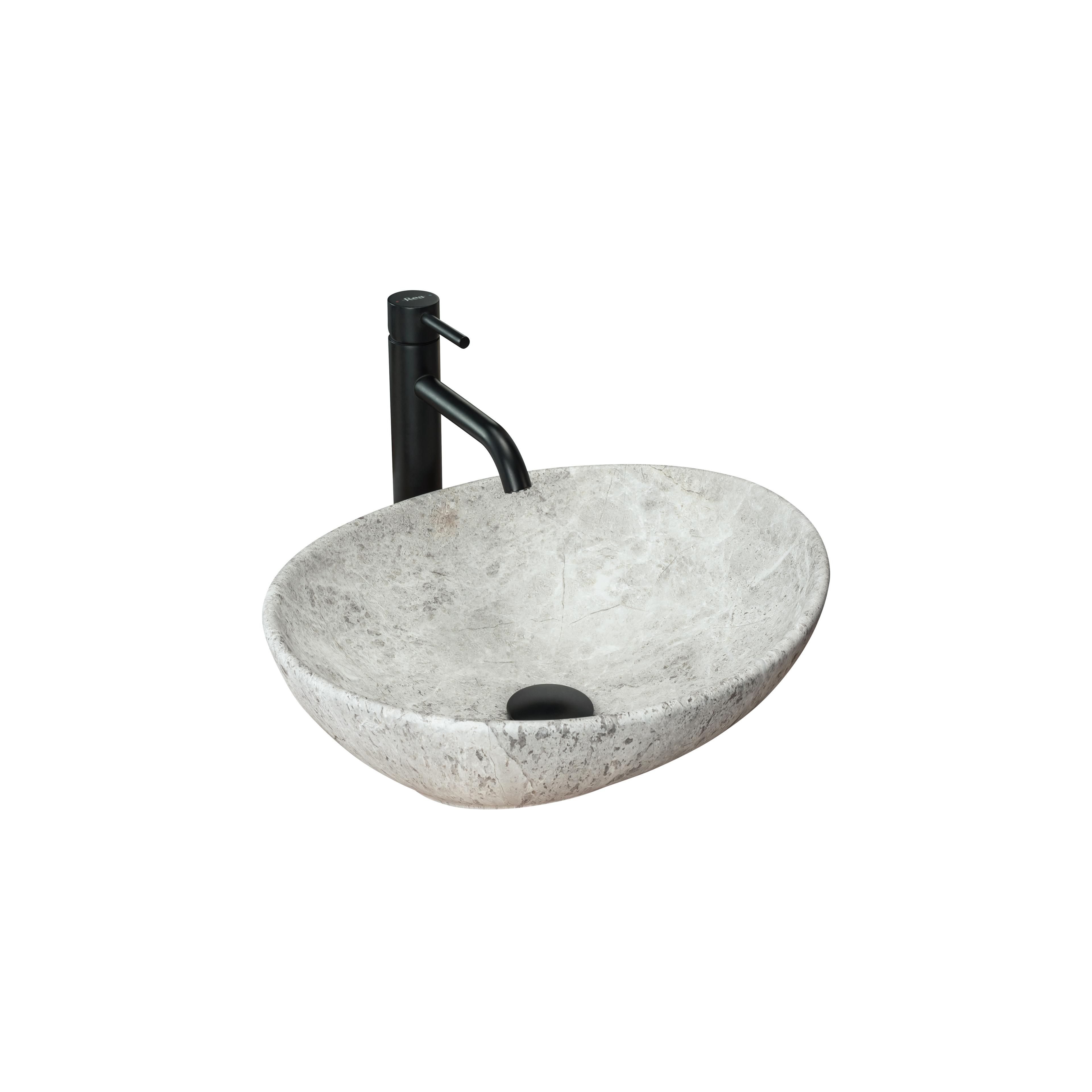 Countertop washbasin REA Sofia Light Stone