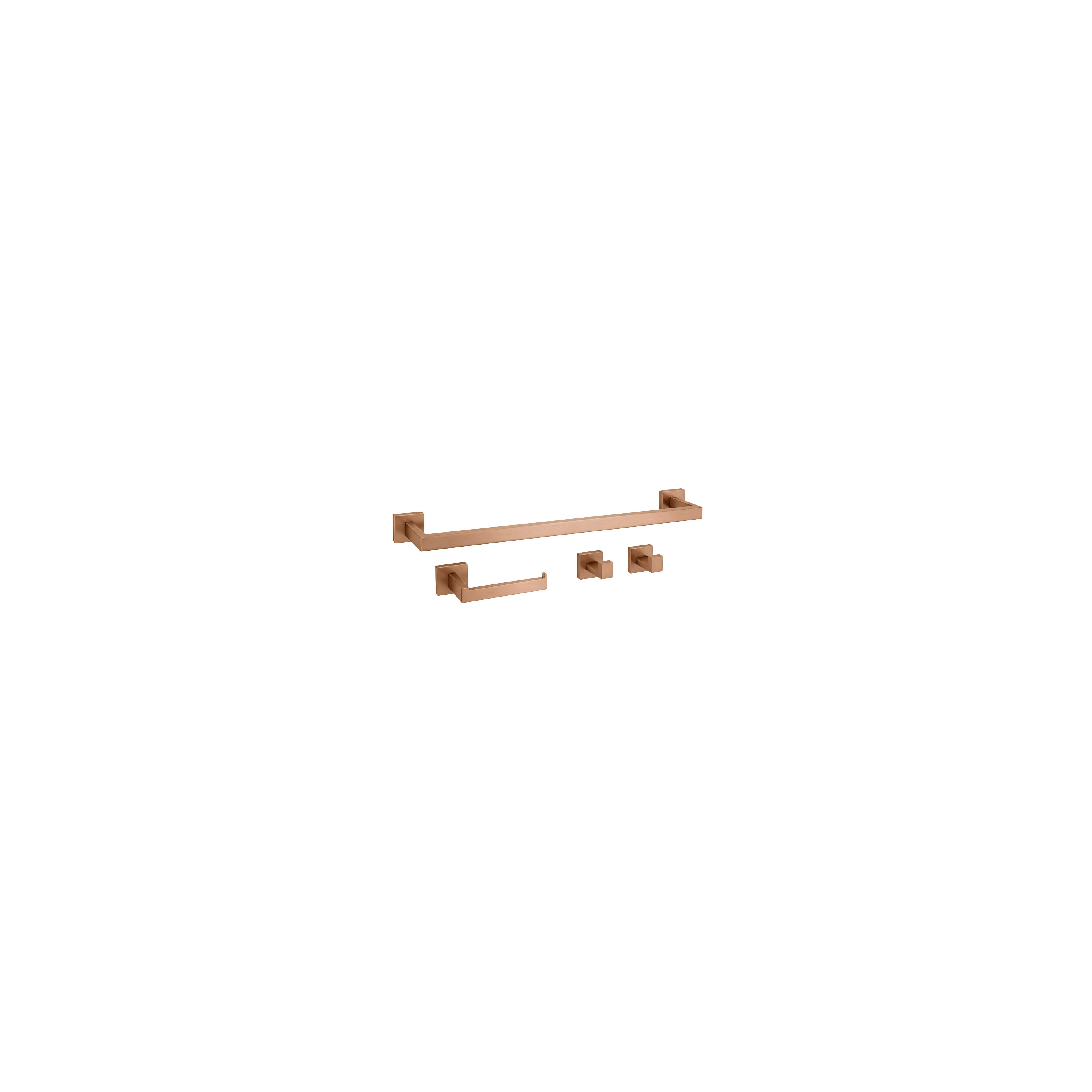 Badezimmer-Accessoire-Set Rio Brush Copper 4-teilig