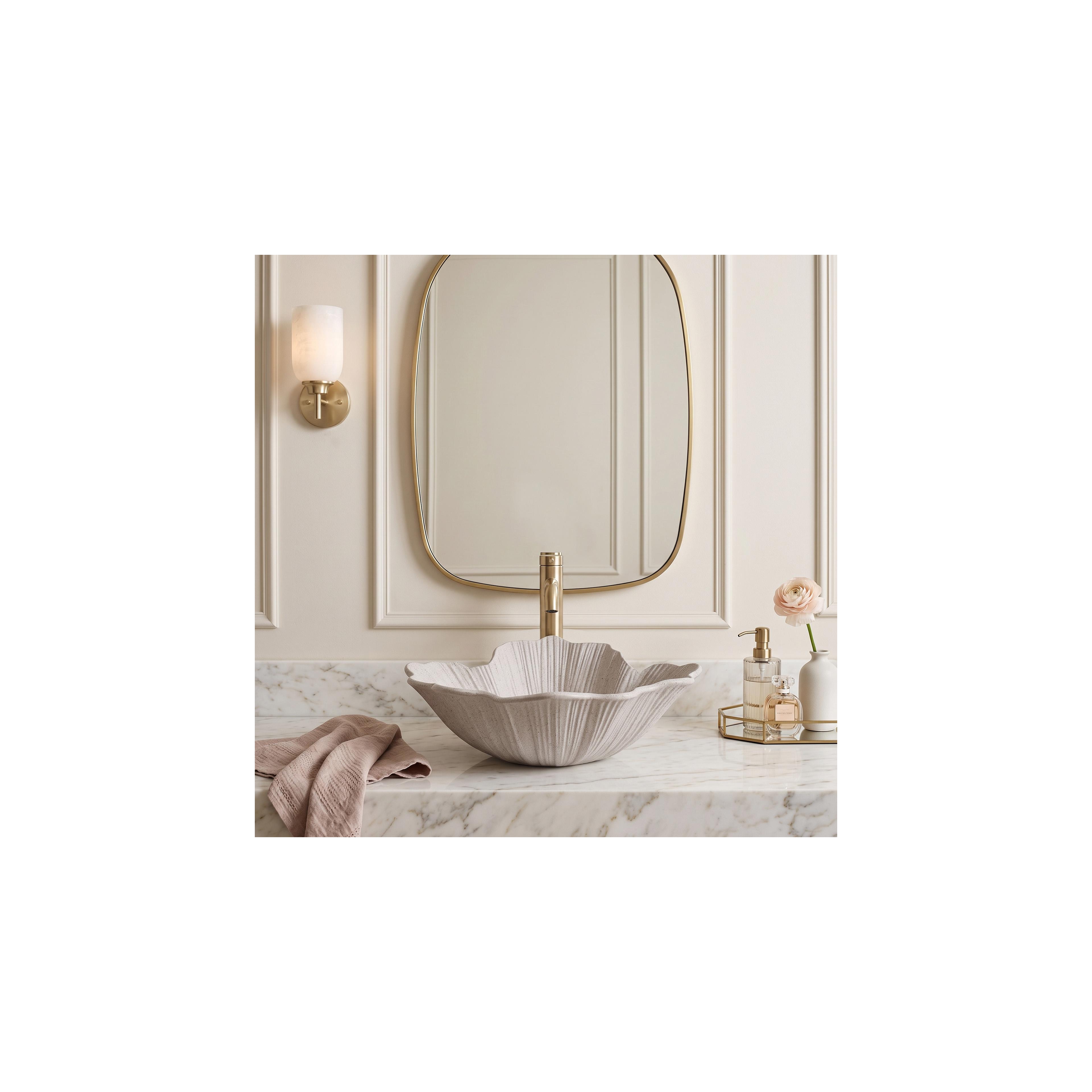 Aufsatzwaschbecken Rea Flower Beige