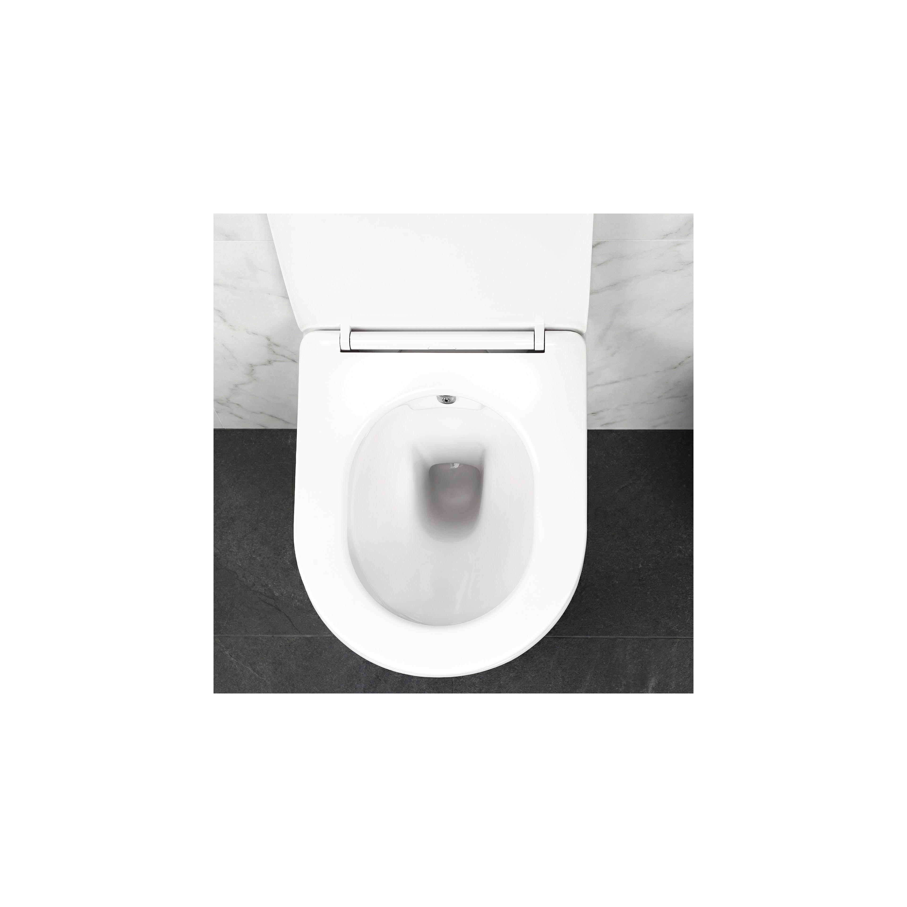 wandhängendes WC REA Carlo Lux Rimless mit Bidetfunktion