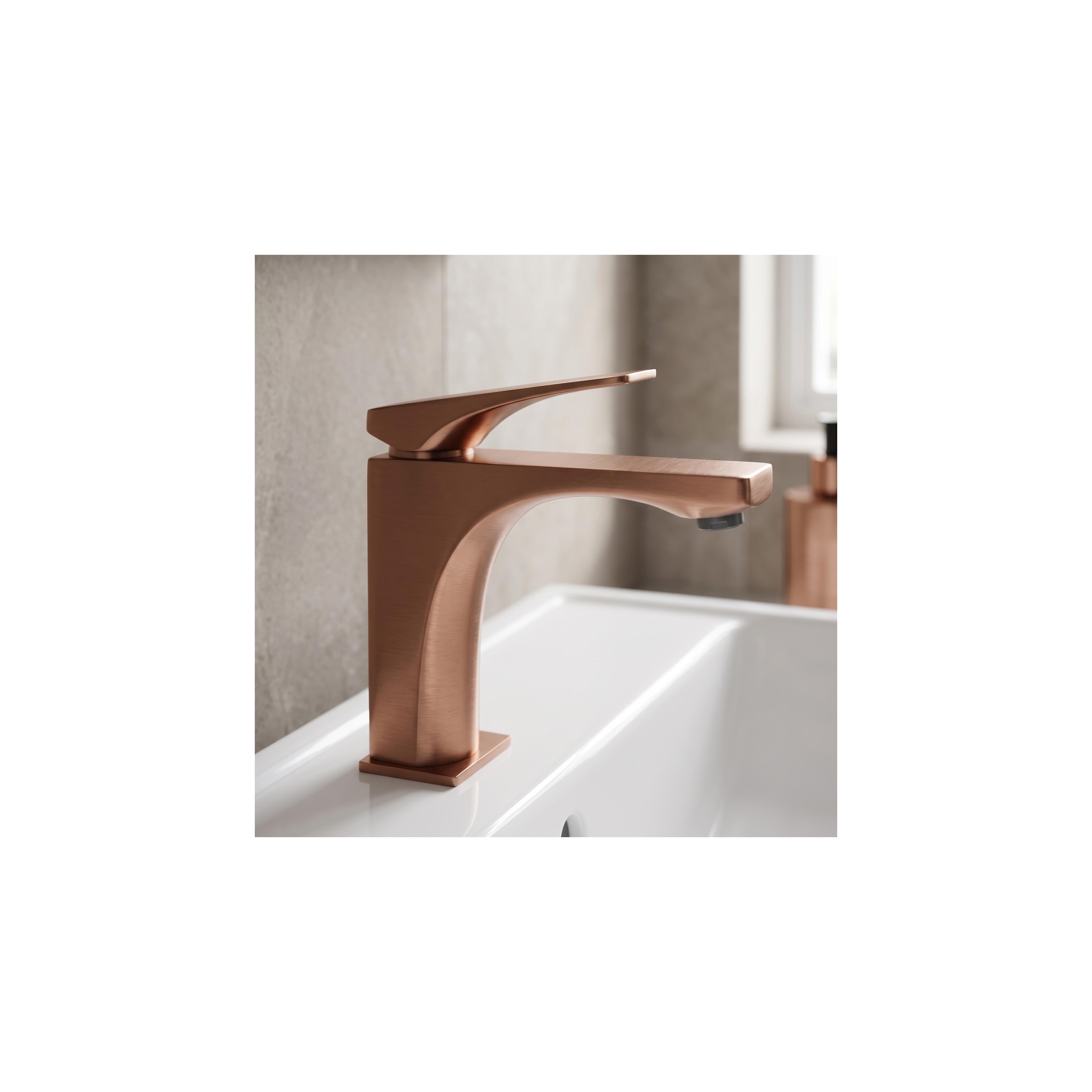 Waschbeckenarmatur PREMIUM Rea Joe Brush Copper low