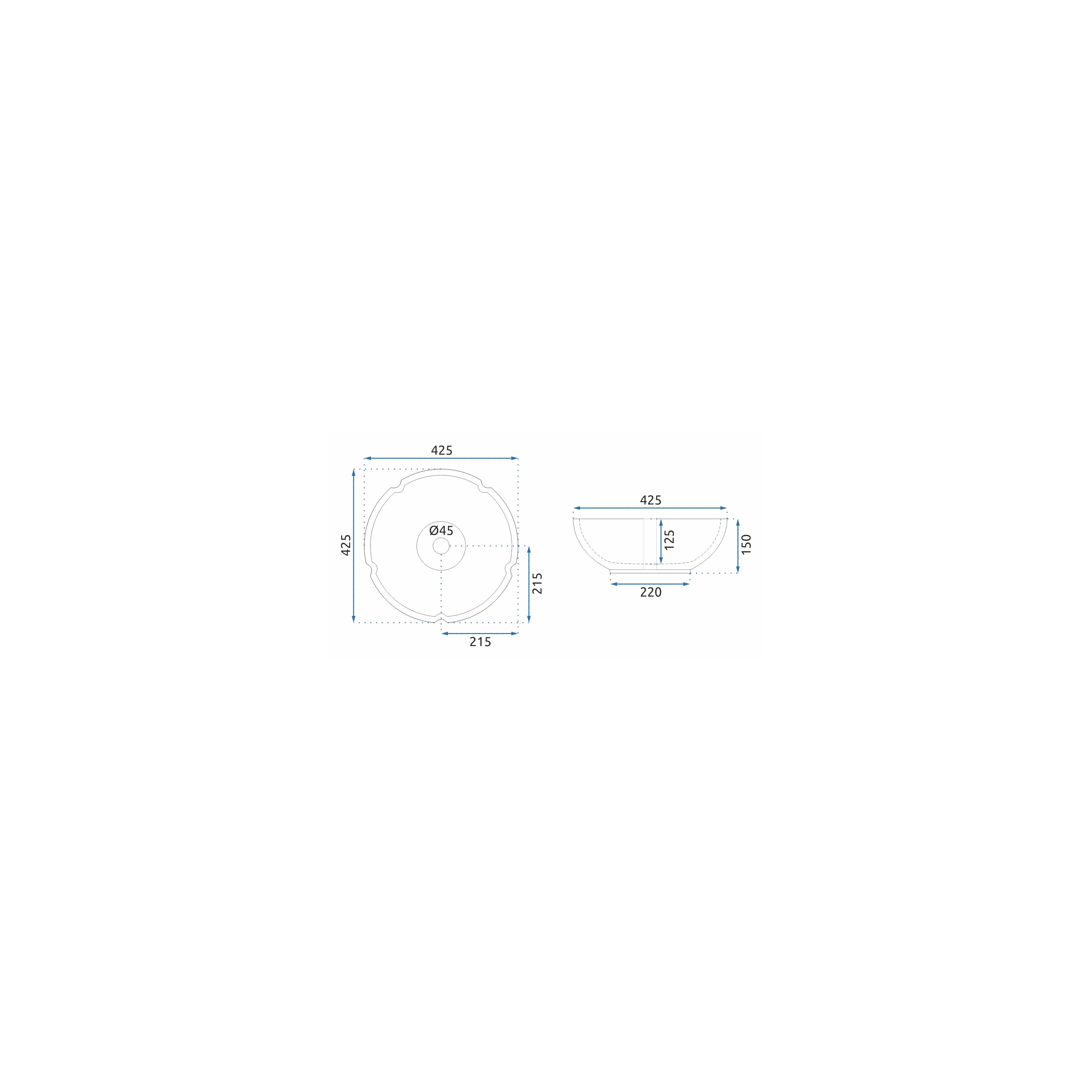 Countertop basin Vivien