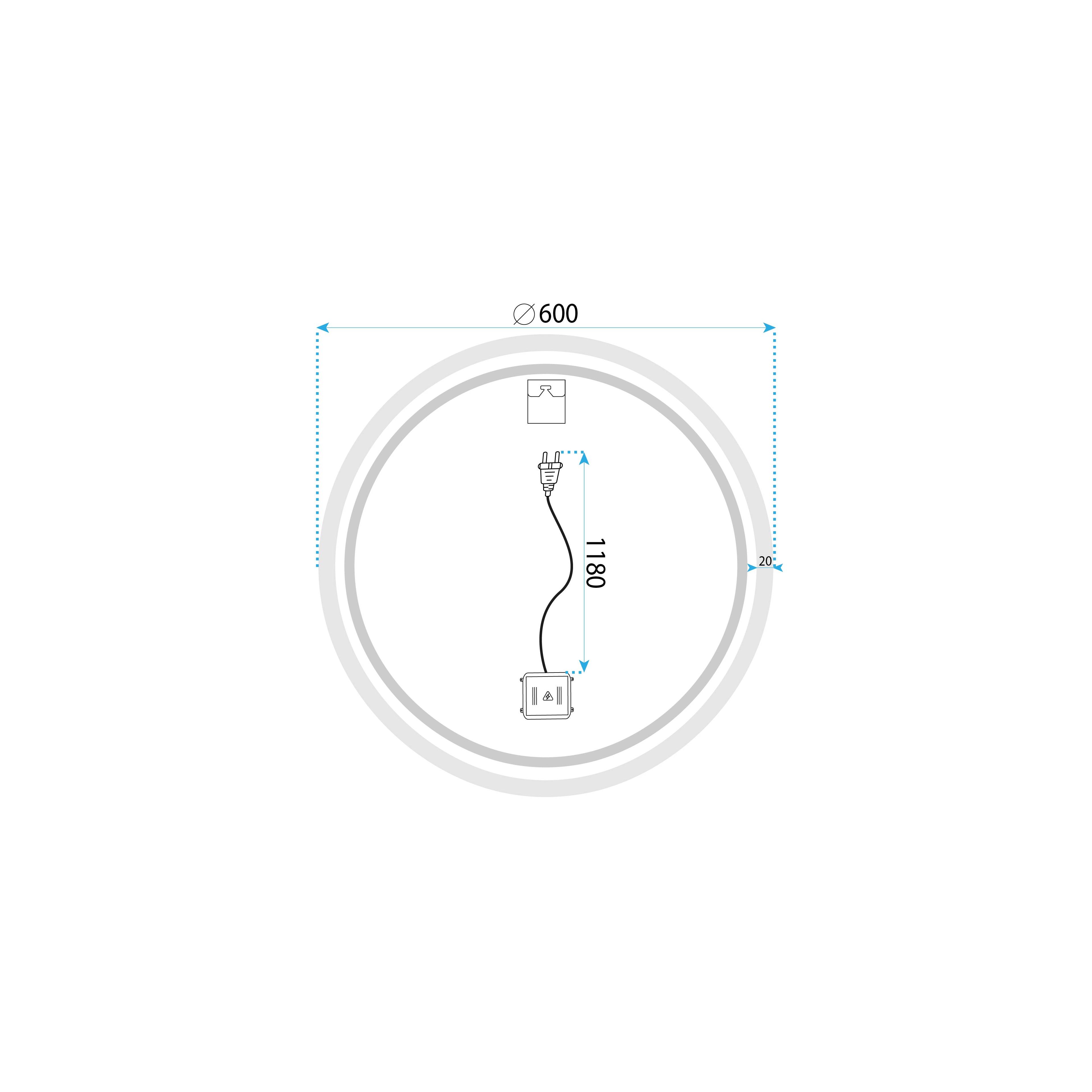 Ogledalo LED BLUETOOTH FFJ 60cm