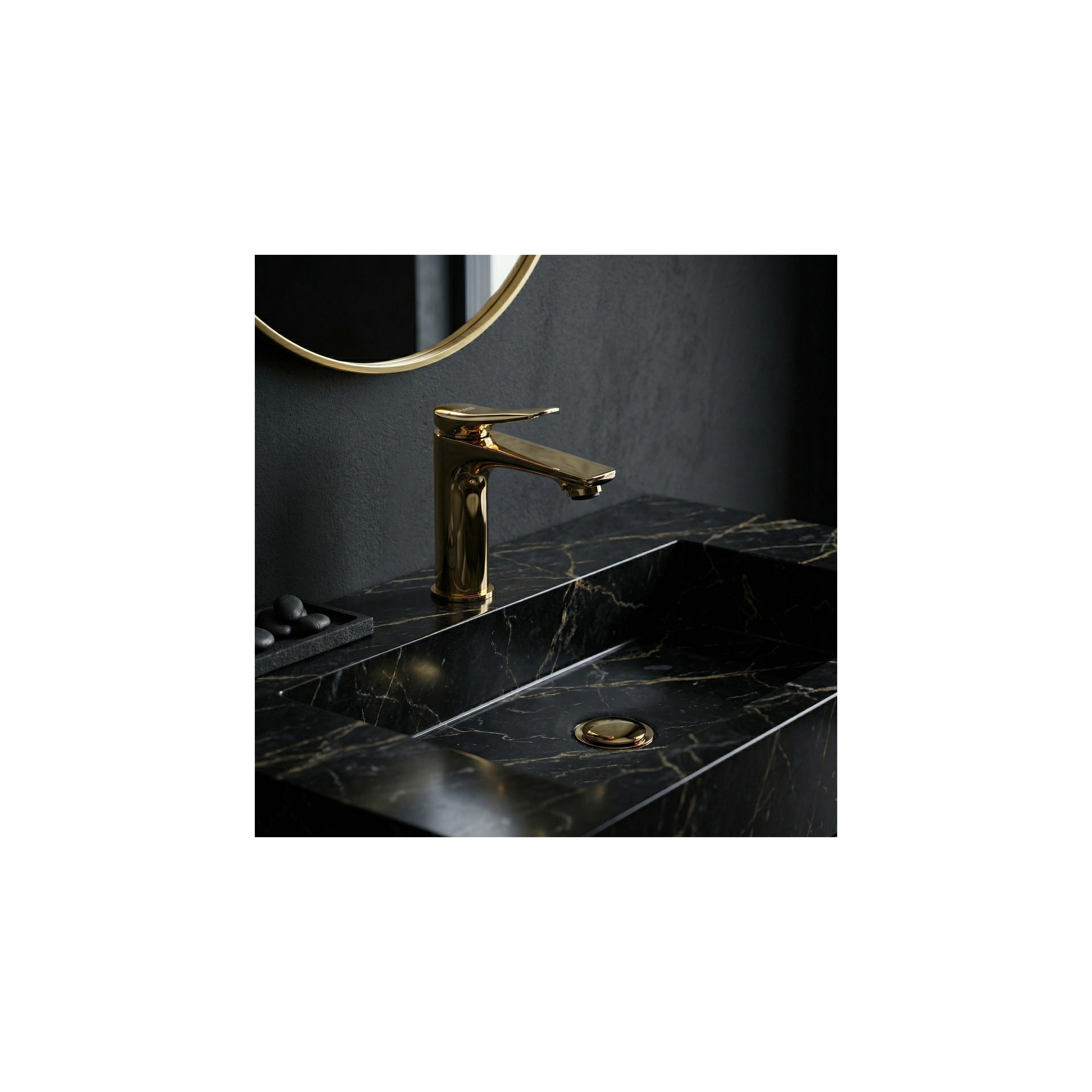 Bathroom faucet PREMIUM Rea Vision Gold Low