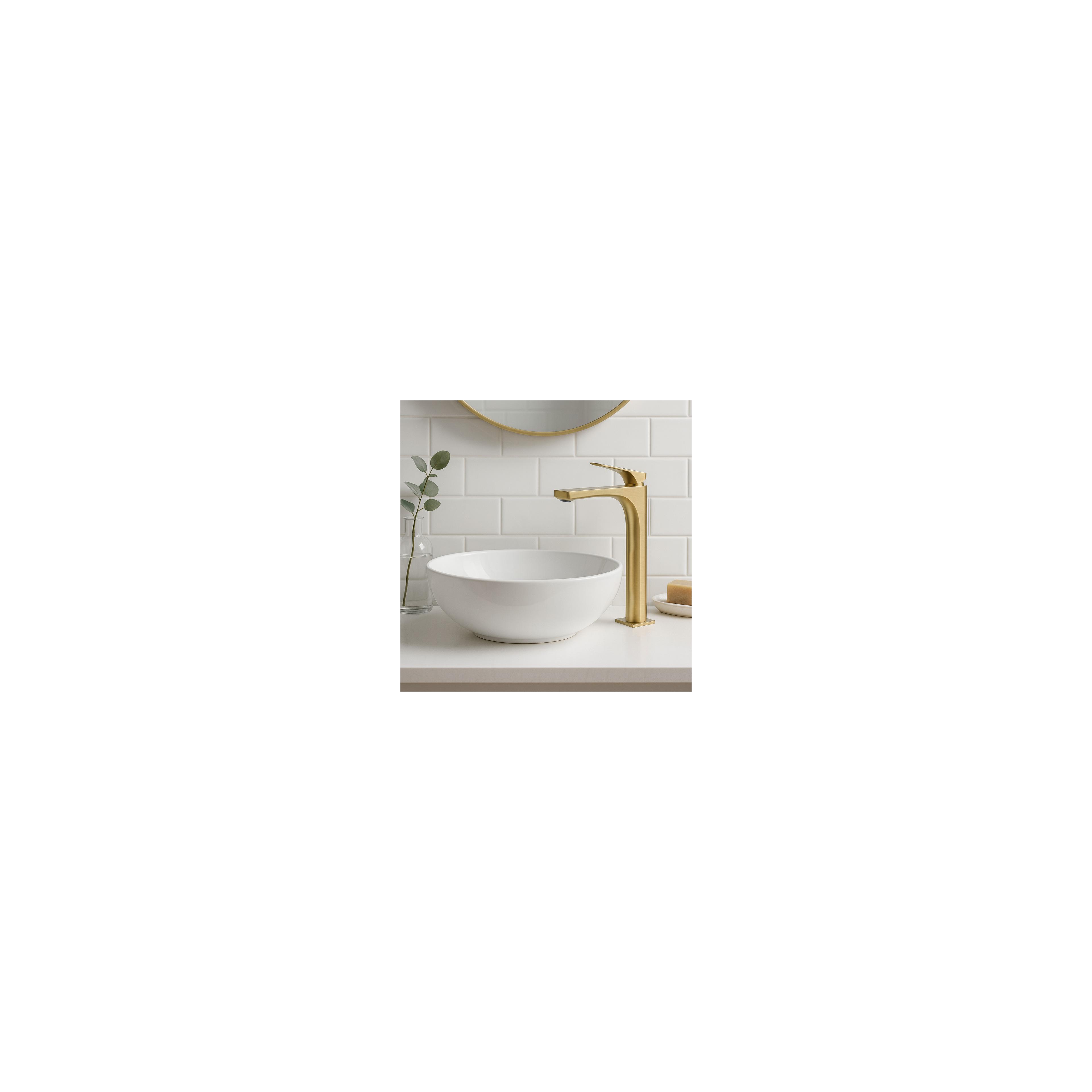 Bathroom faucet PREMIUM Rea Joe Brush Gold High