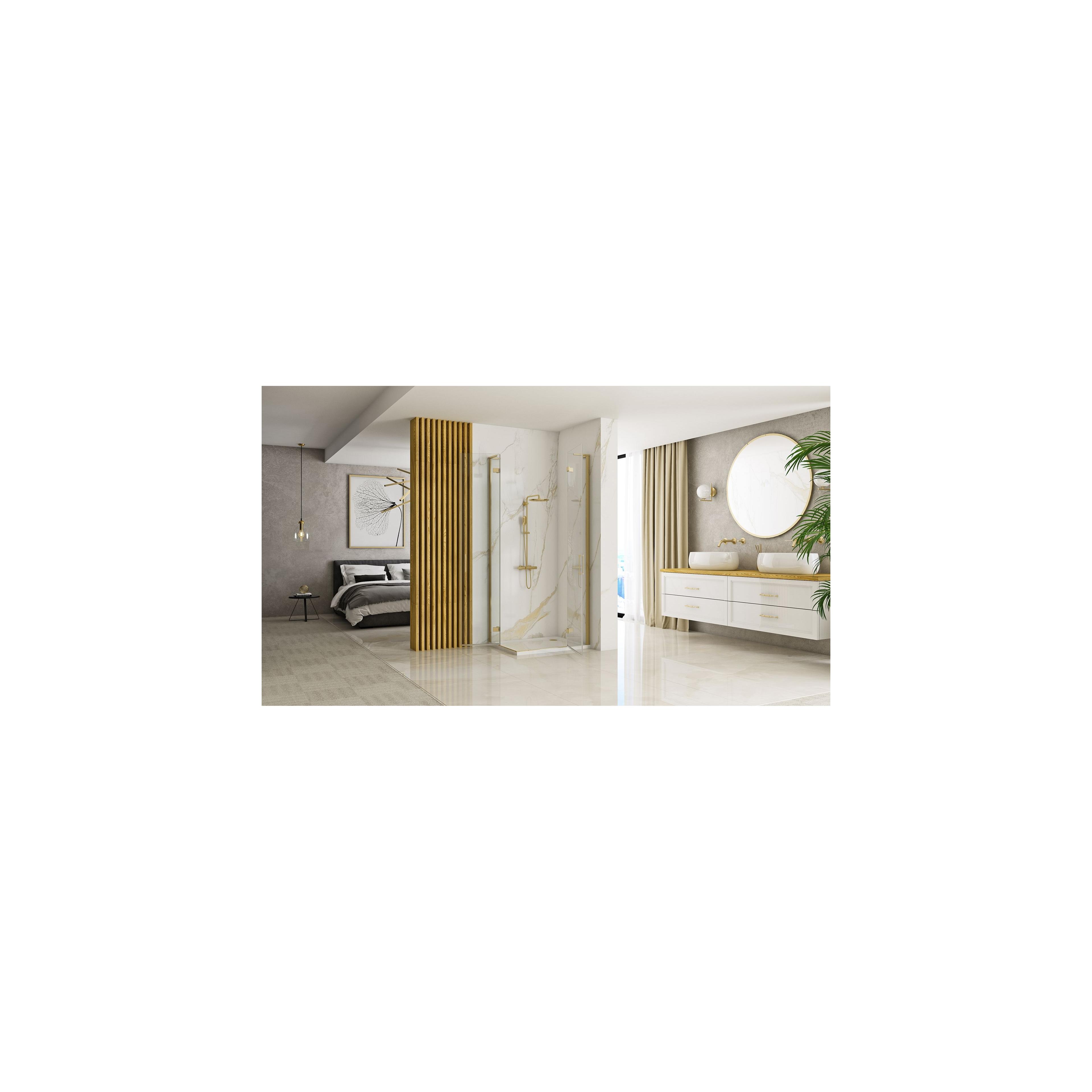 Cabine de douche REA Hugo 90x100 Gold Brush