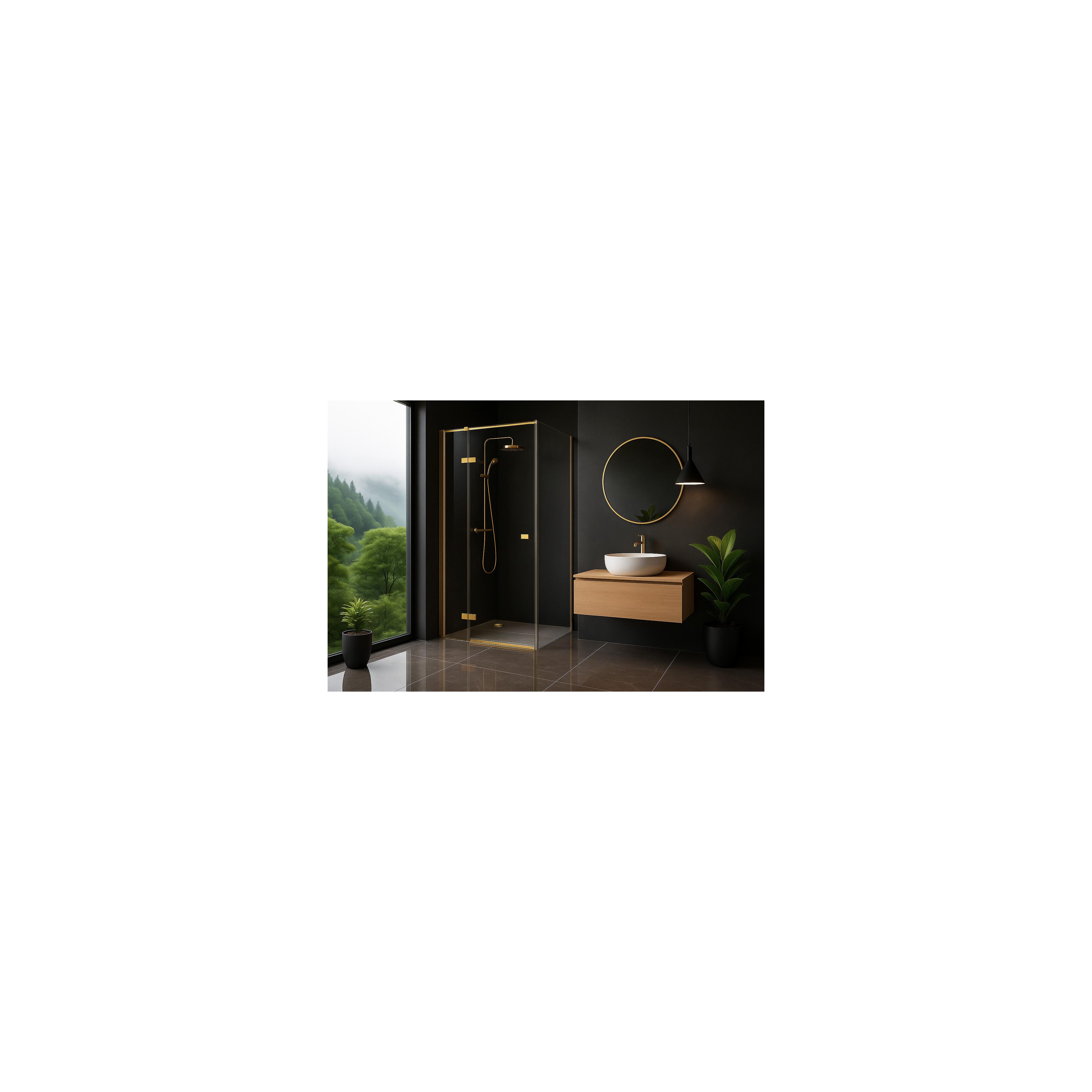 Duschkabine Rea Atlas 80x90 Brush Gold