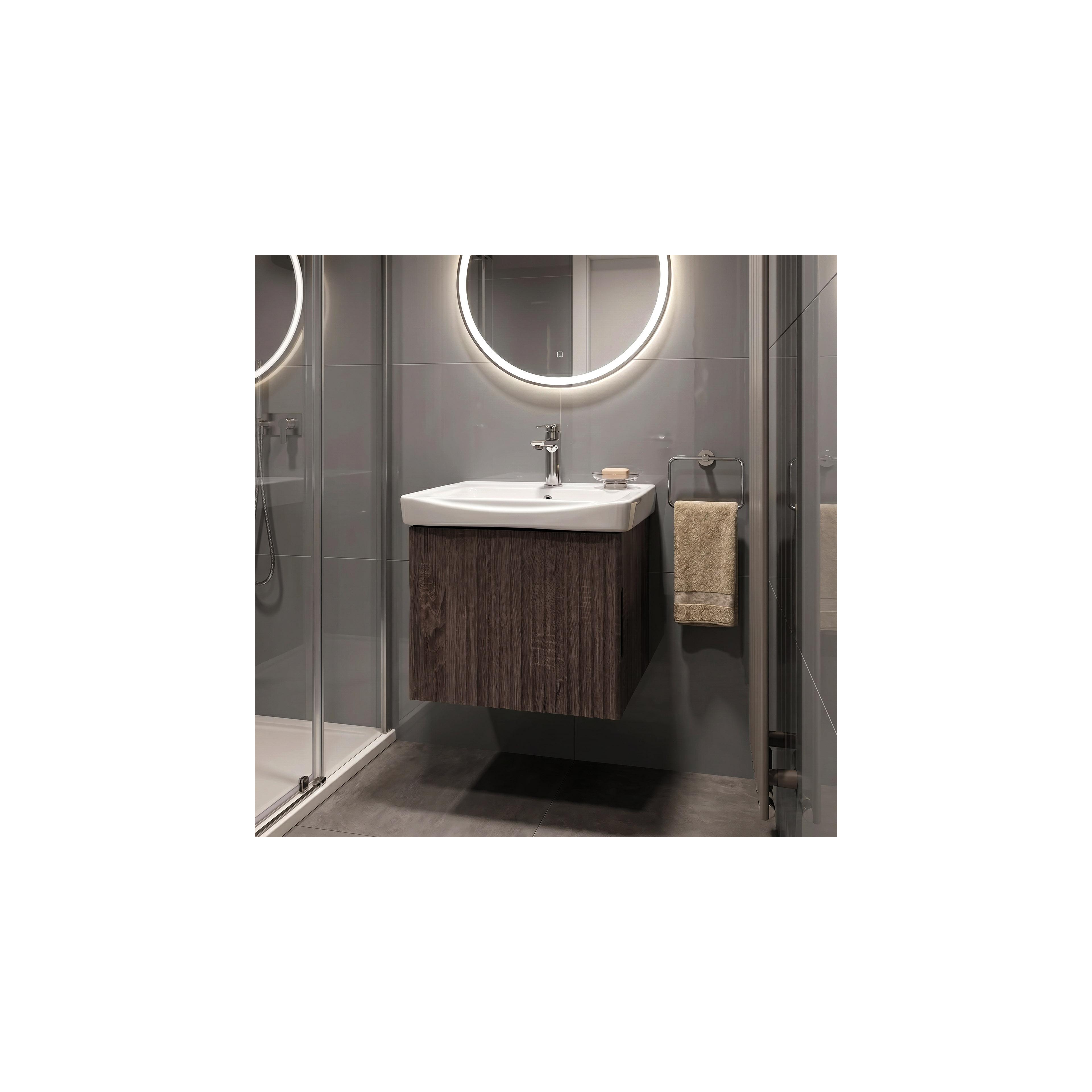 Badezimmerschrank mit Waschbecken Rea DB85-50-1 Dark 50cm