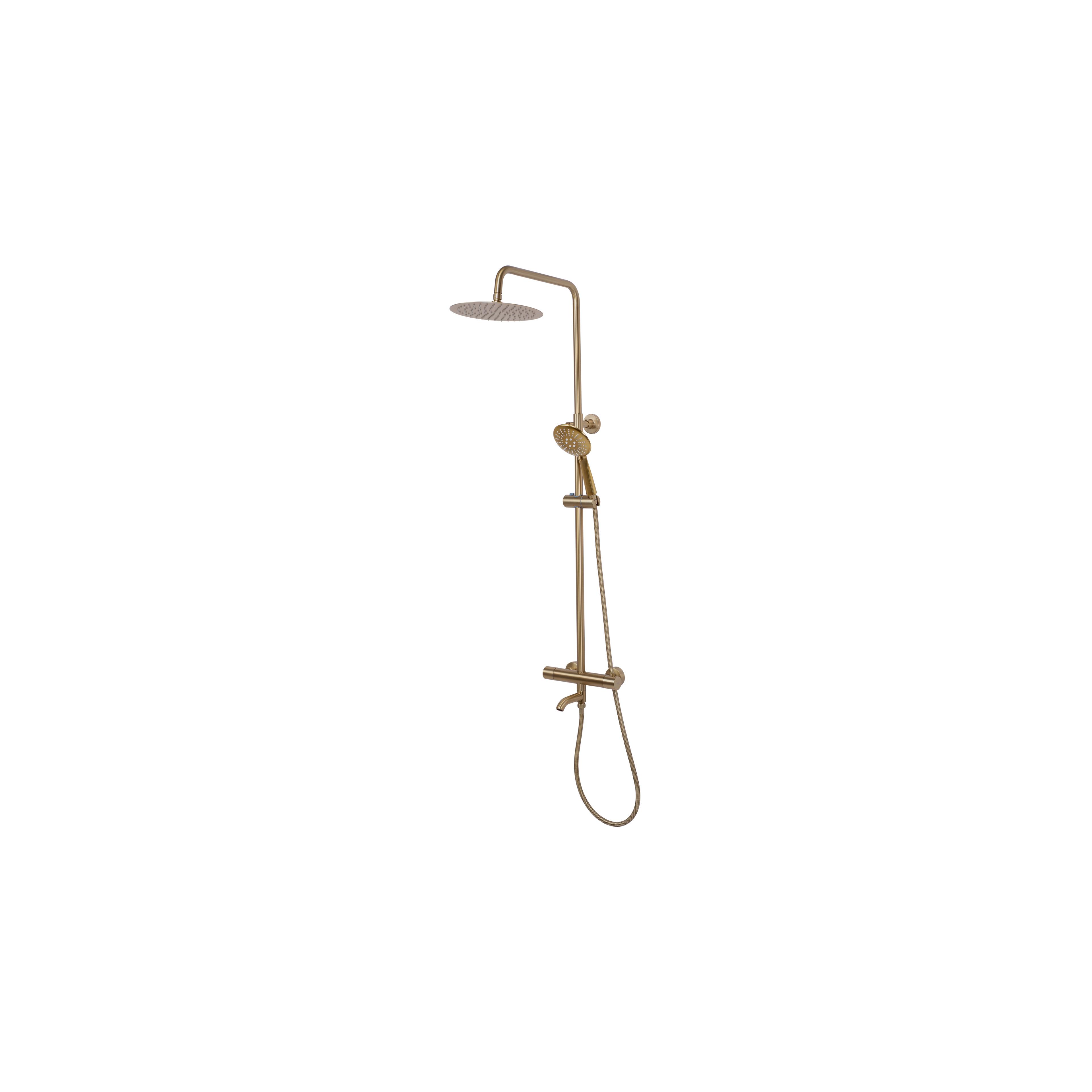 Coloana de dus cu termostat REA Lungo Gold Brush