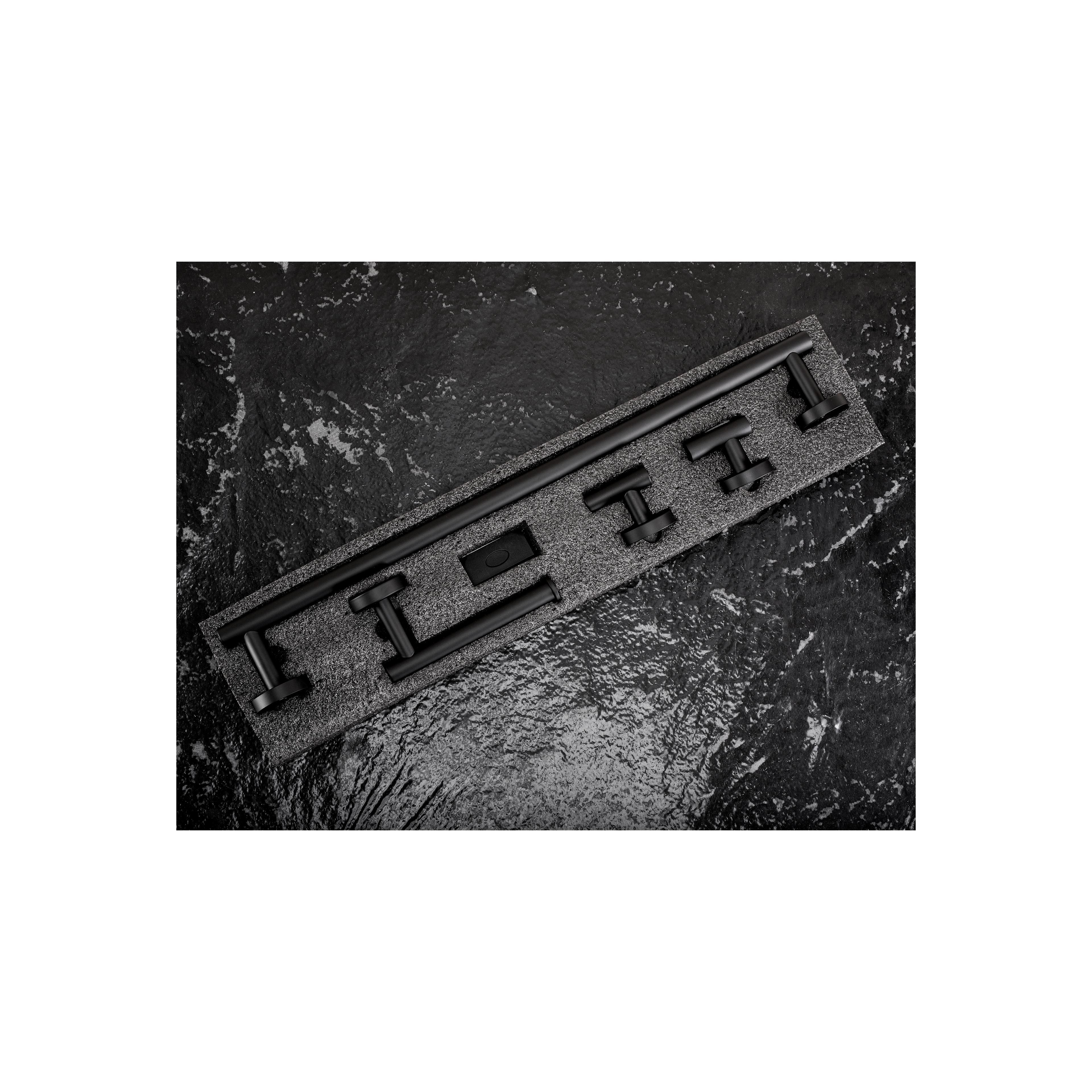 Badezimmer-Accessoire-Set Ari Black 4-teilig