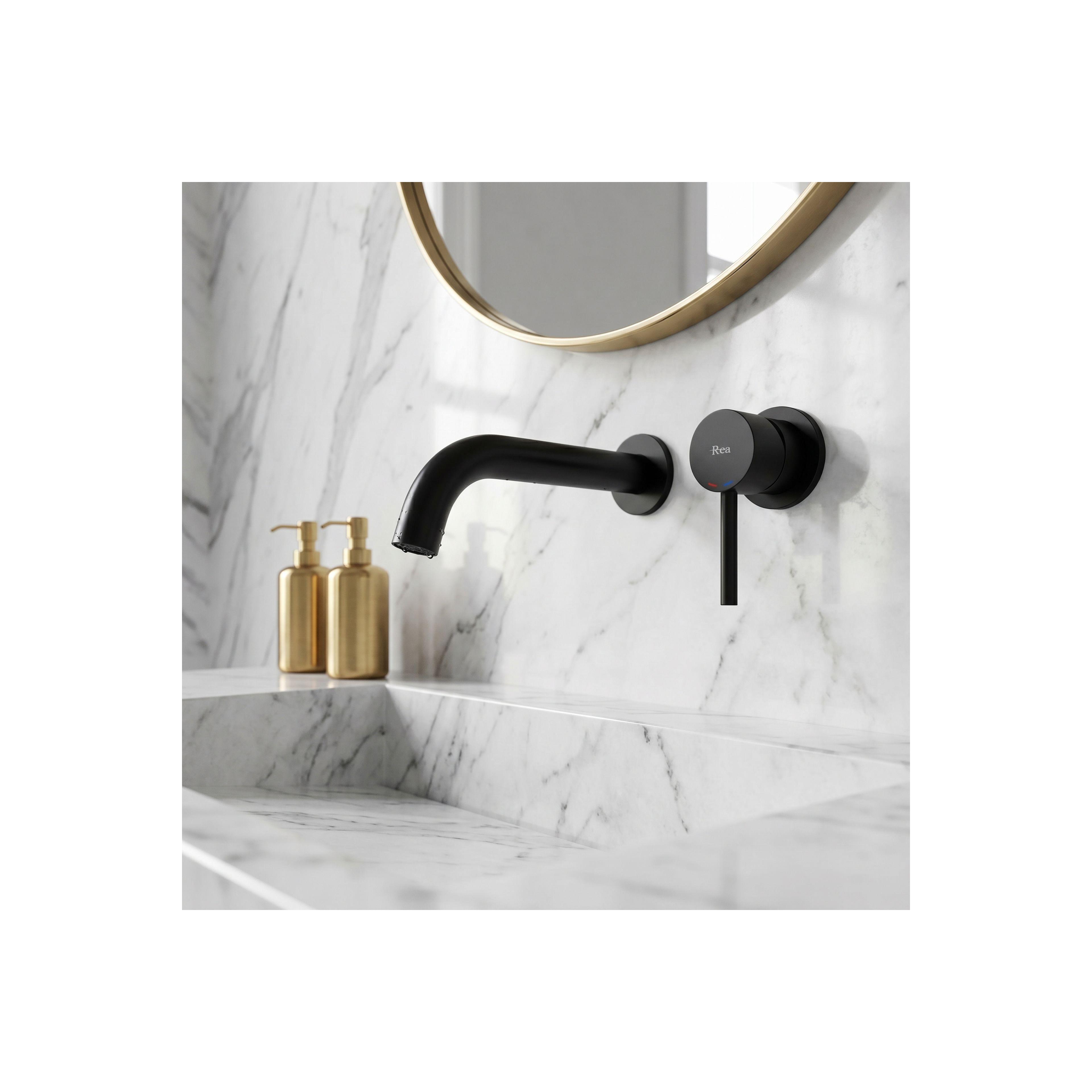 Unterputz Armatur Rea Lungo black matt+Ibox
