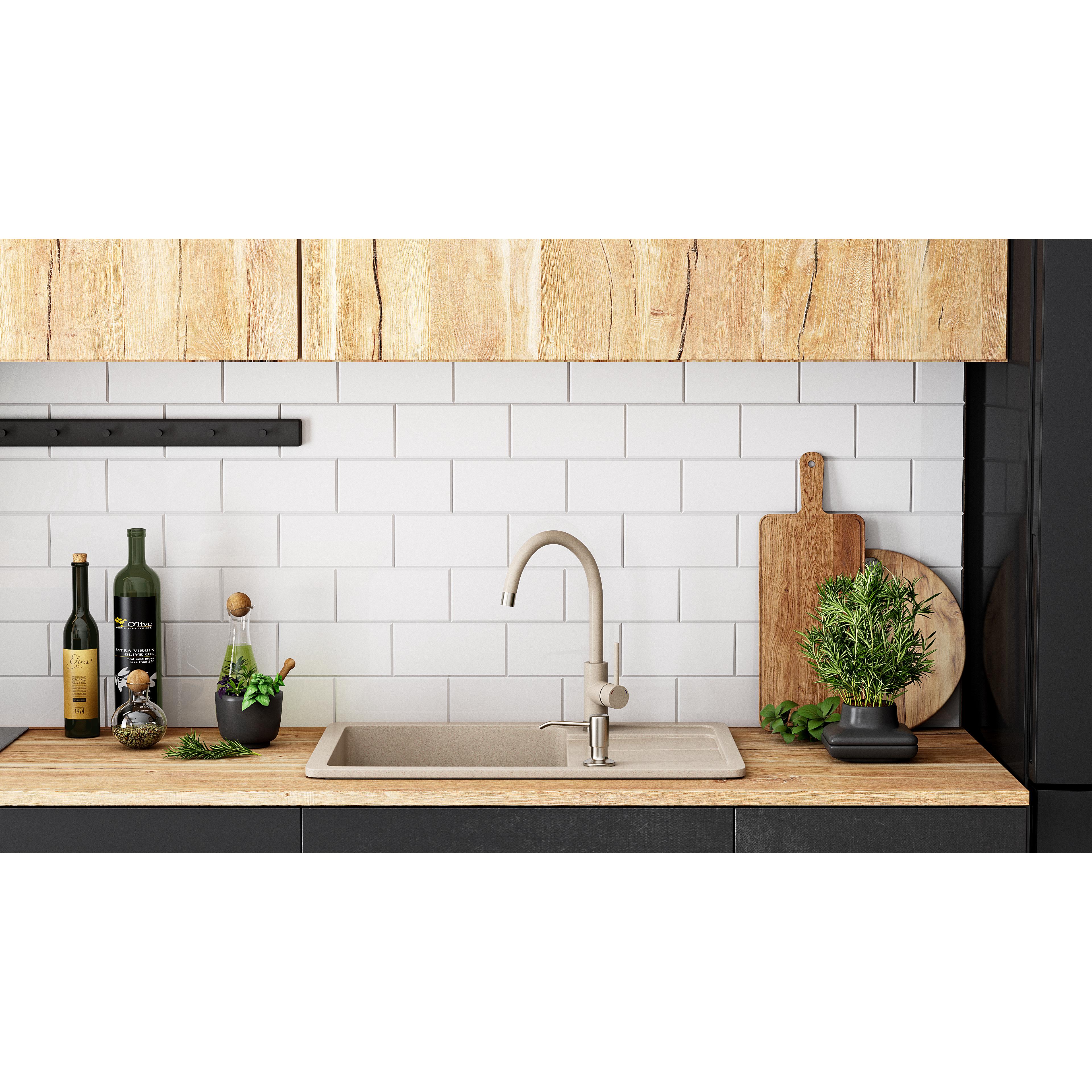 Spülbecken granit Nils Beige set 5in1
