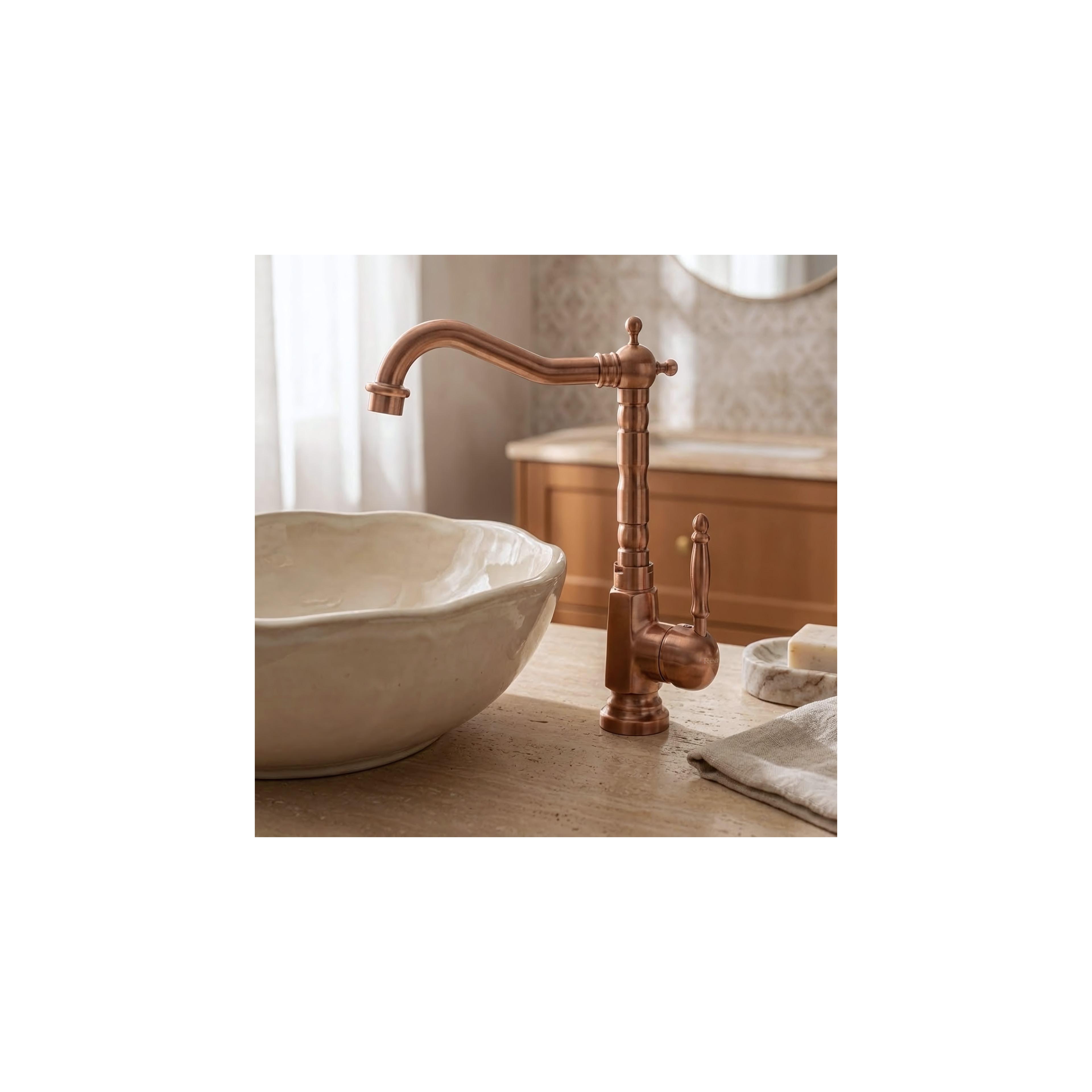 Waschbeckenarmatur Rea Bona Brush Copper High