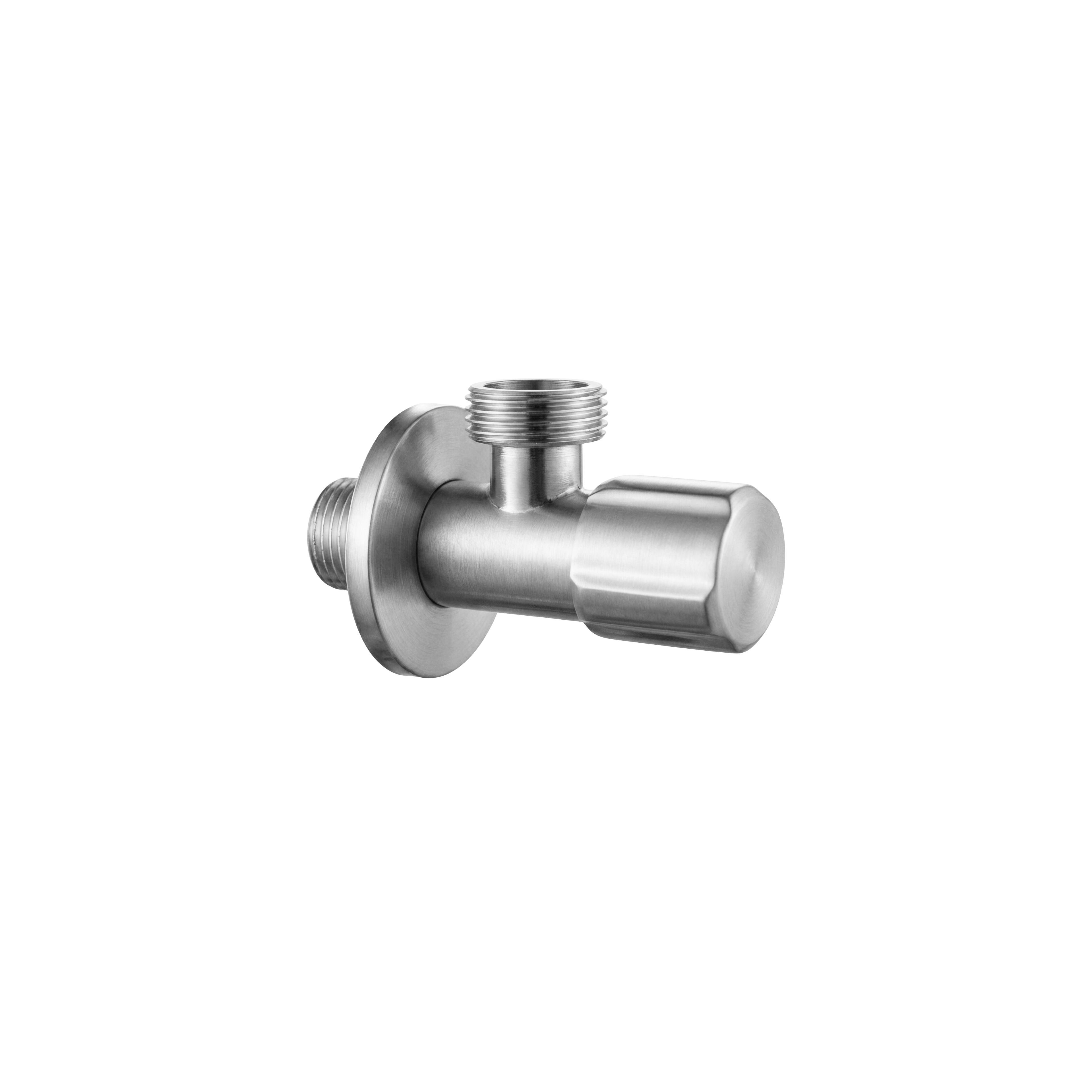 Ъглов вентил 02 1/2" x 3/4" Brush Nickle