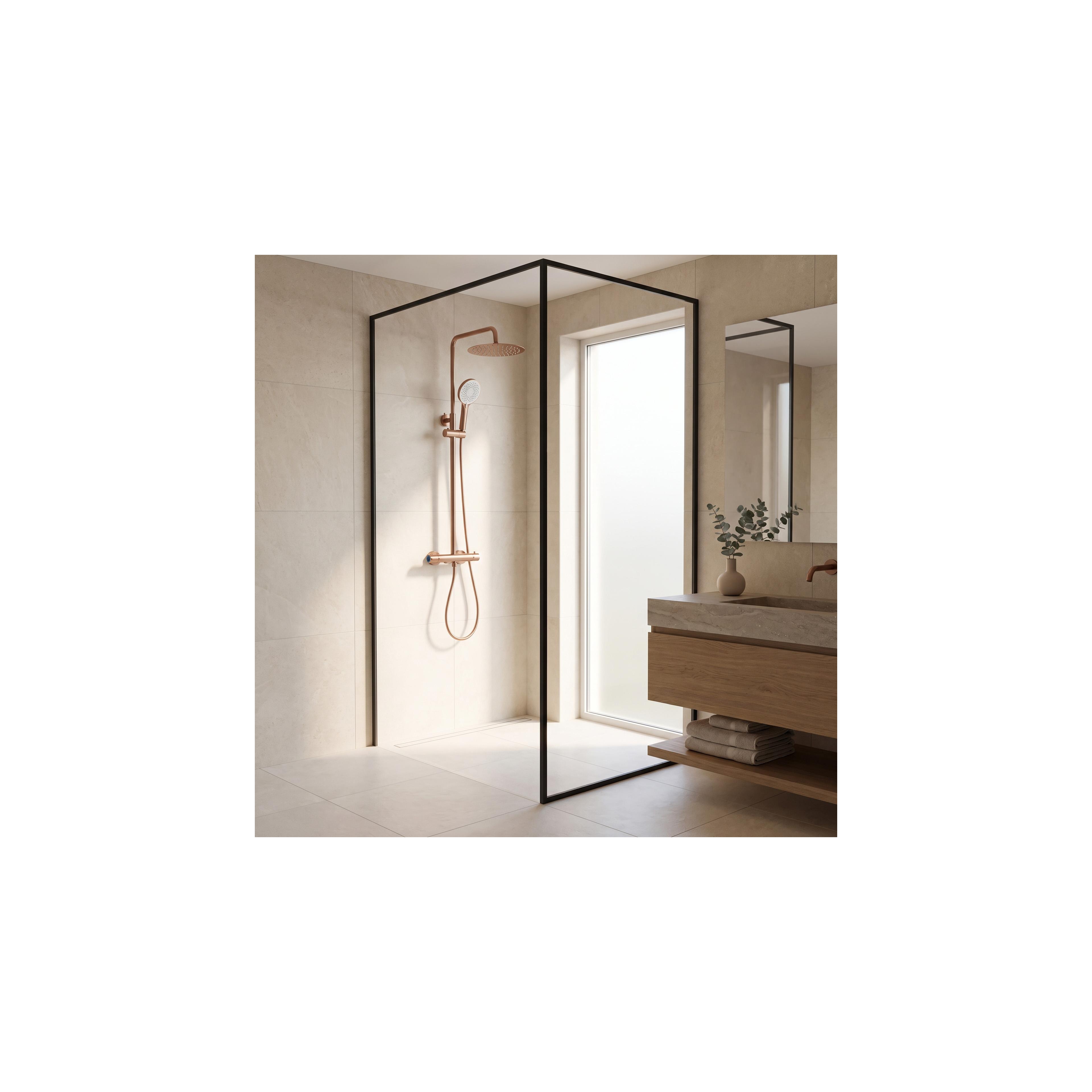 Kit de douche avec thermostat Drop Brush Copper