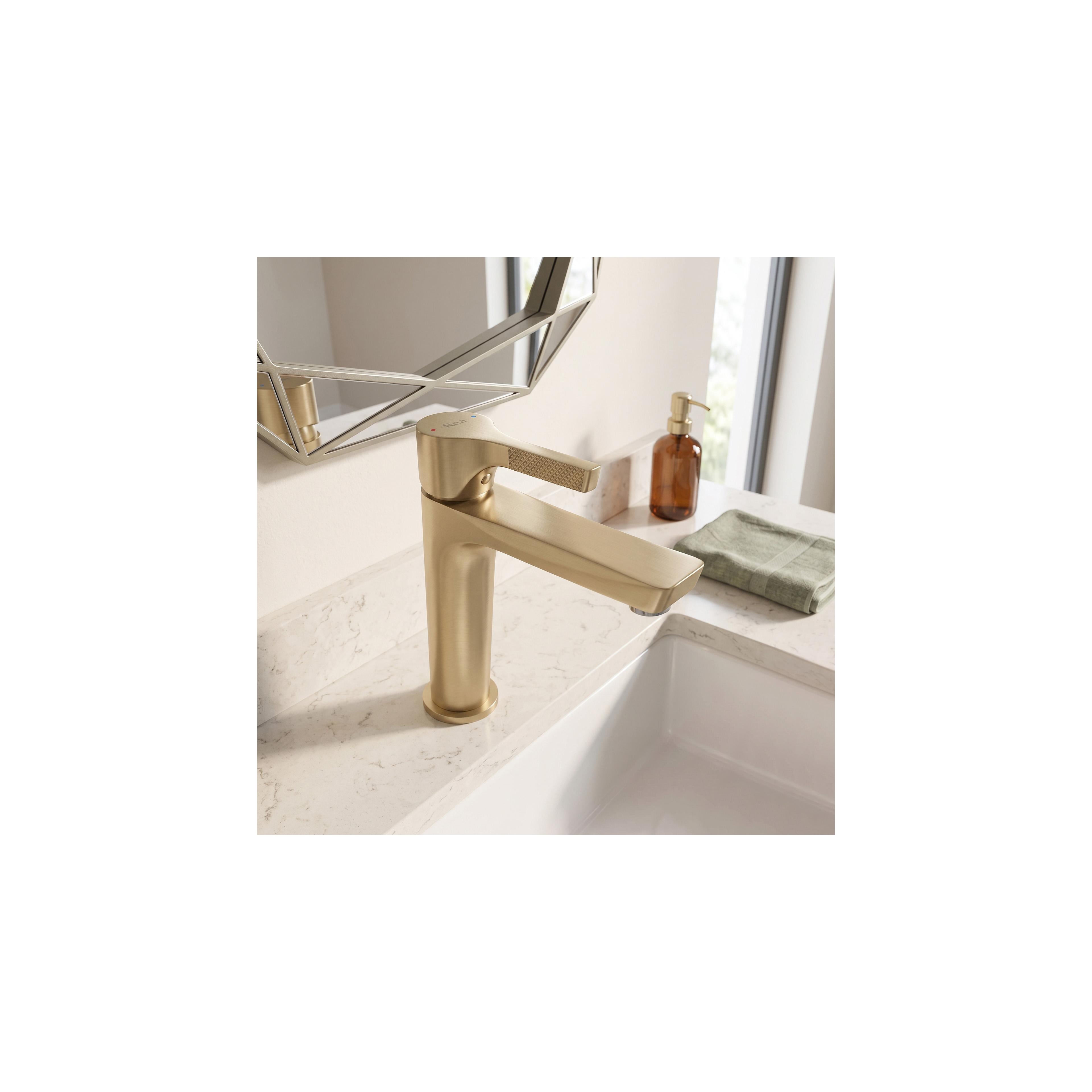 Robinet de lavabo PREMIUM Rea Maxim Brush Gold Low