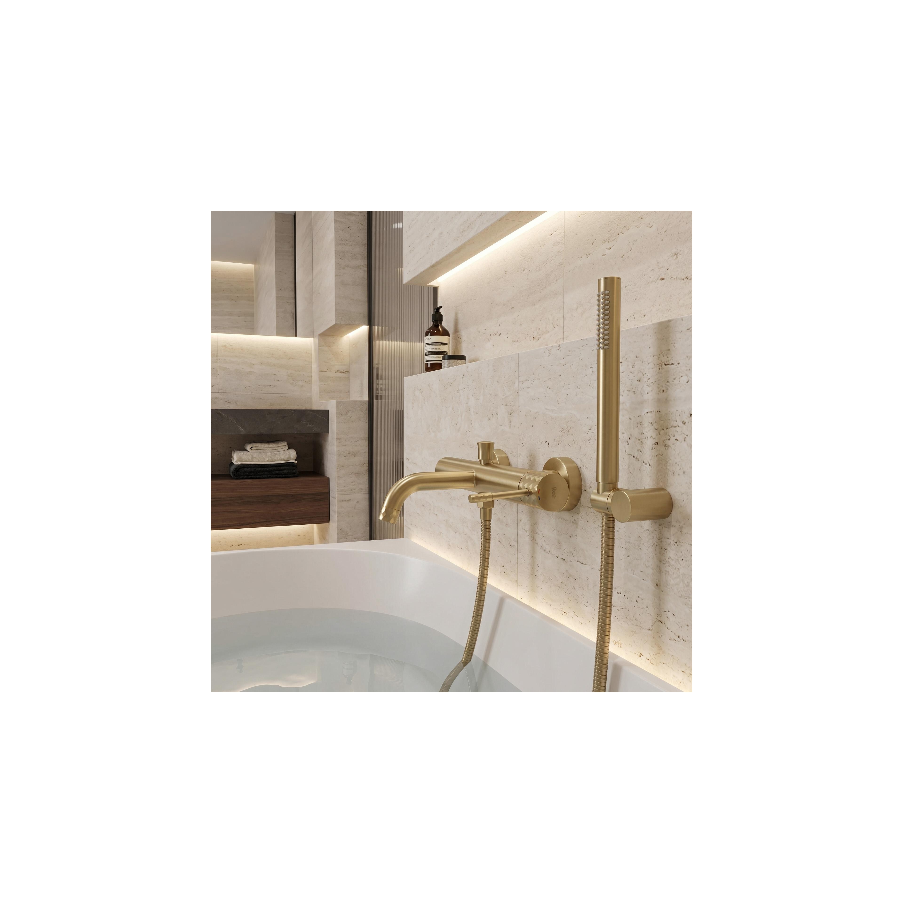Badkarsblandare Rea Lungo Diamond Brush Gold