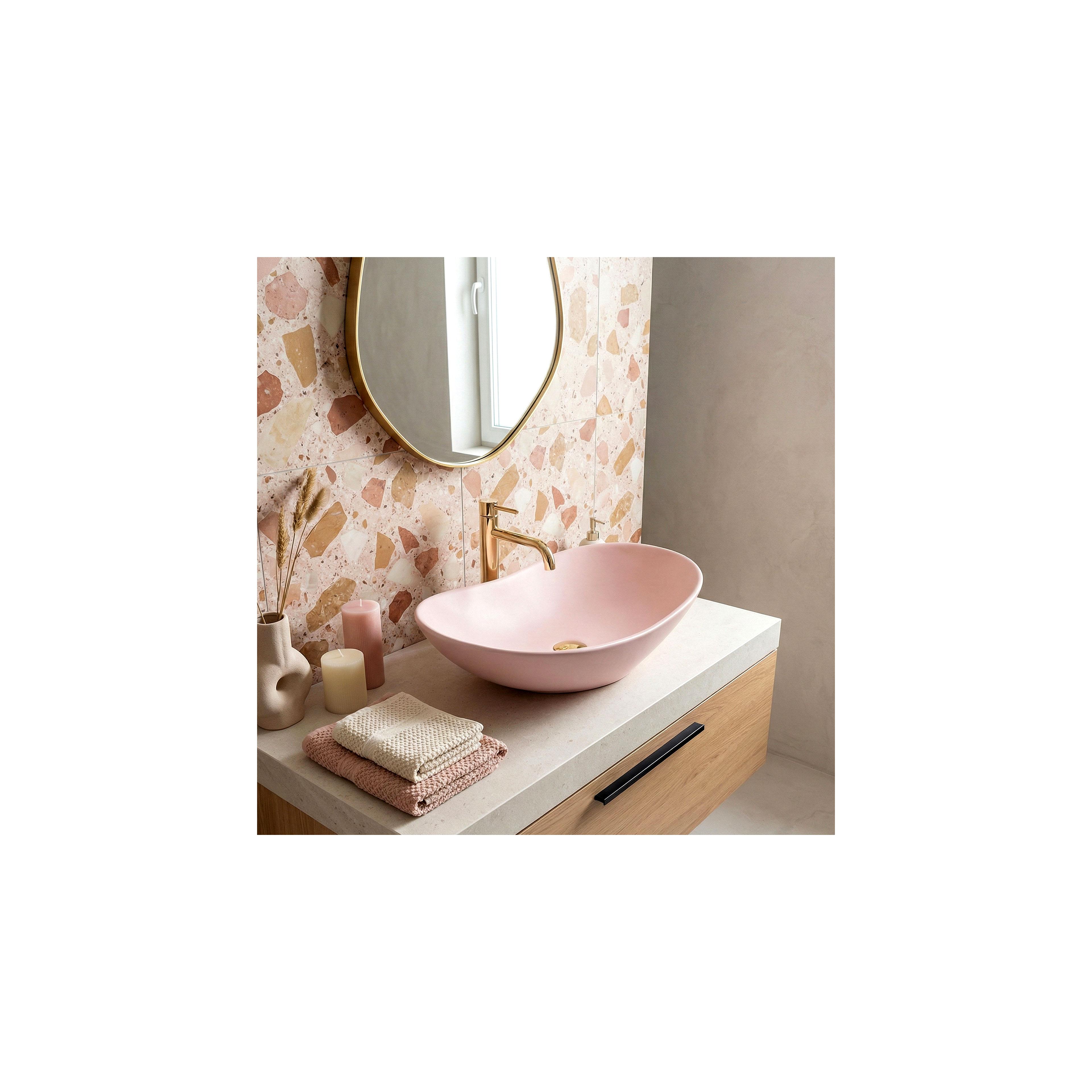 Aufsatzwaschbecken Rea Royal Powder Pink Matt