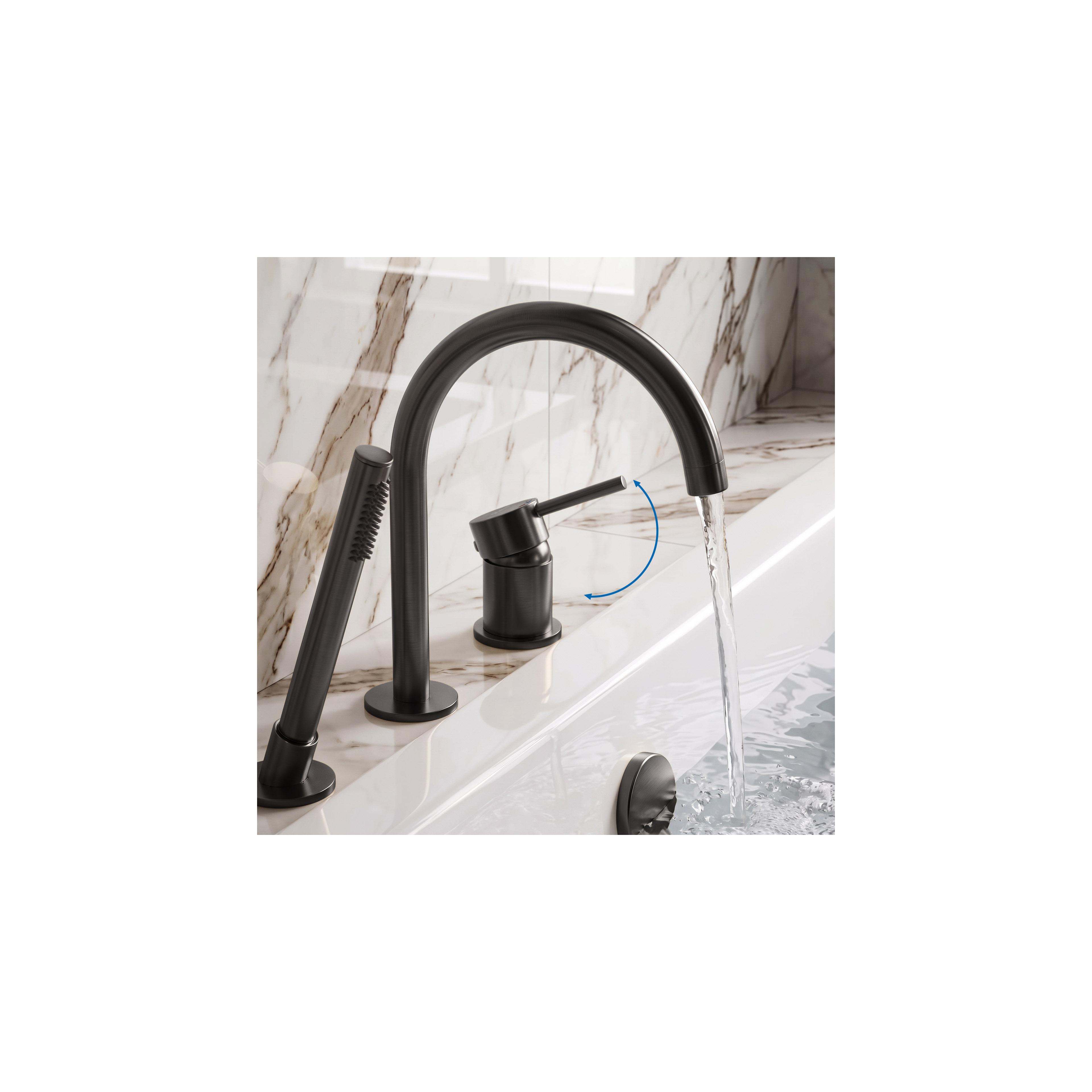3-Hole Bathtub Faucet Rea Lungo Titan