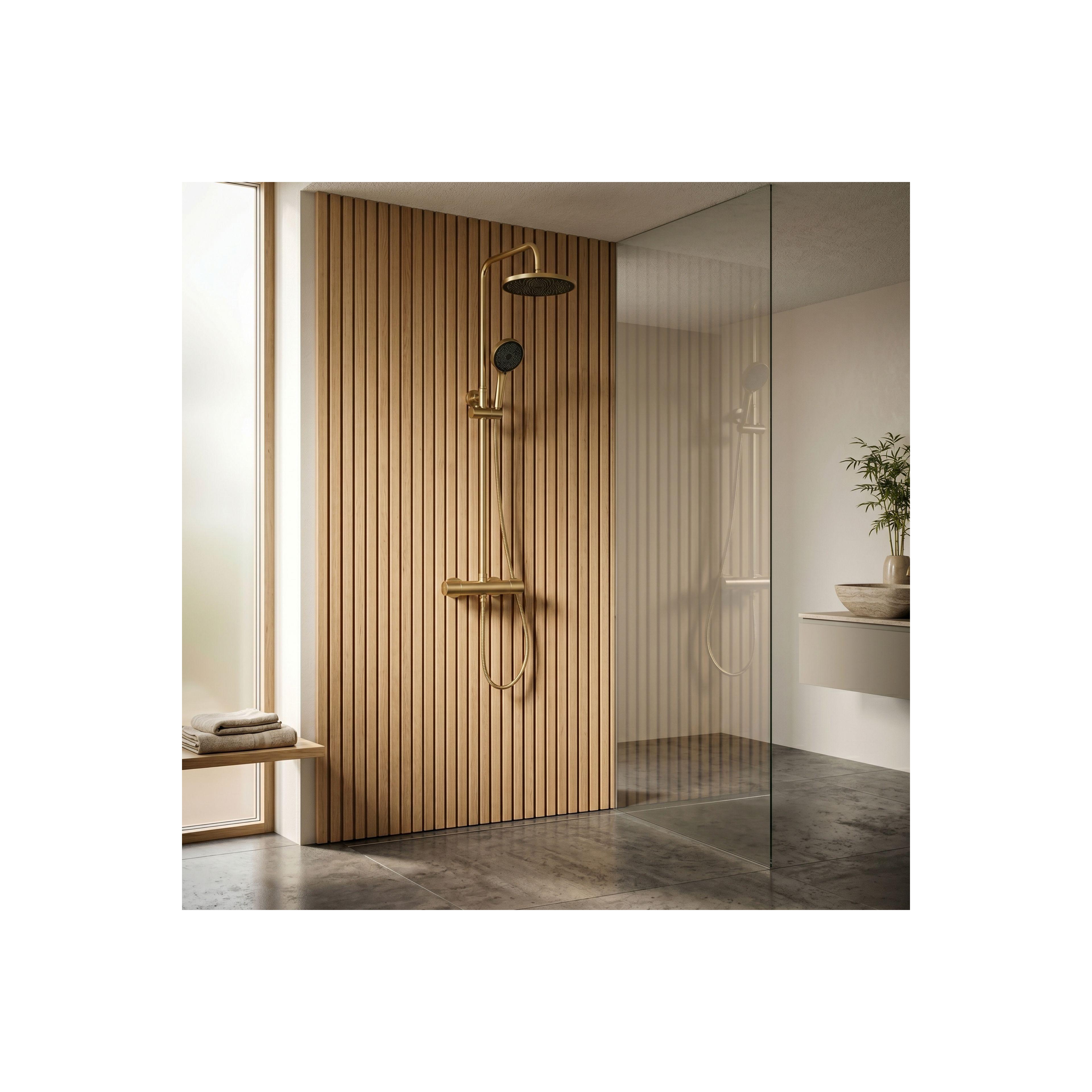 Duschgarnitur Rea Avanti Brush Gold