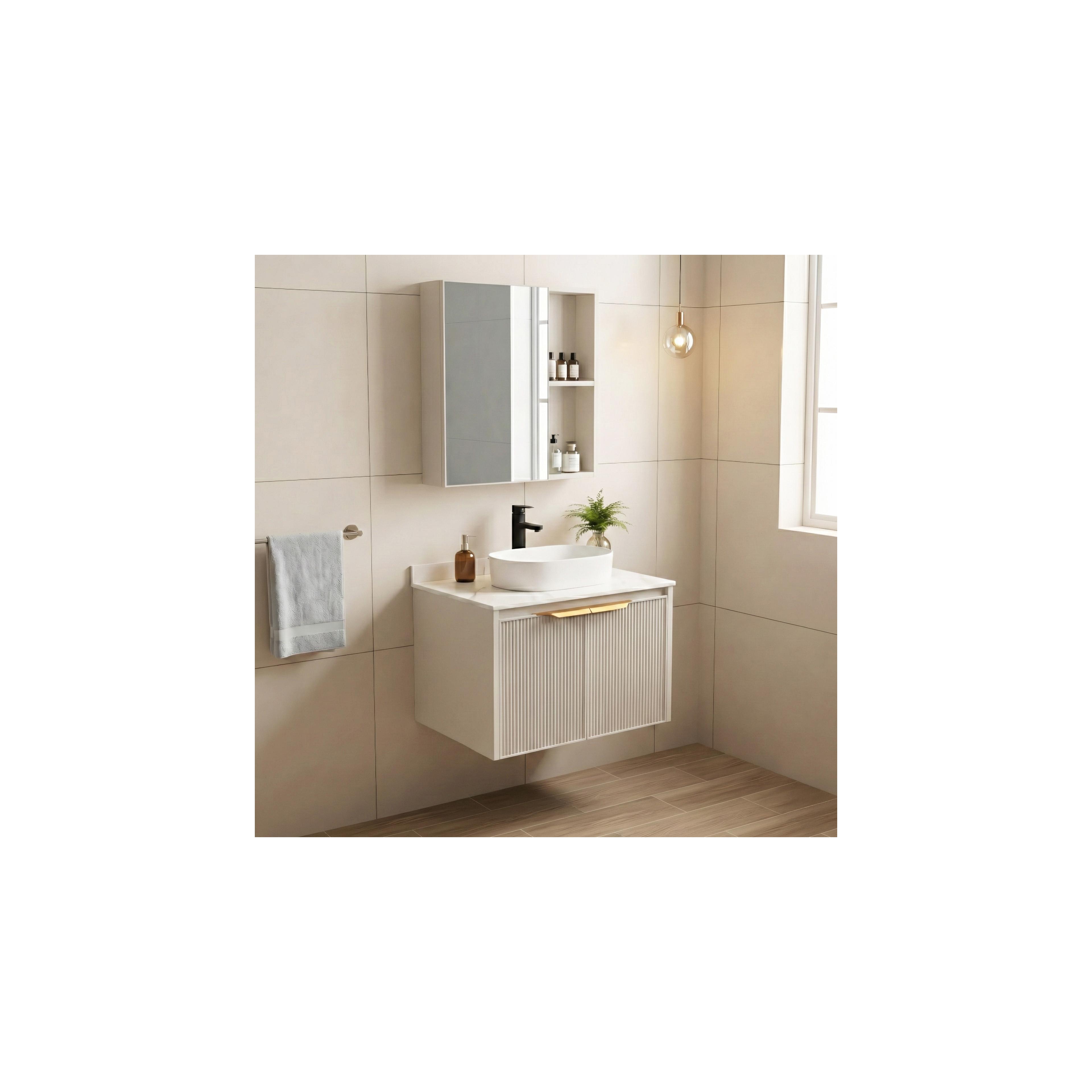 Комплект мебели для ванной с столешницей Marti 60cm Beige