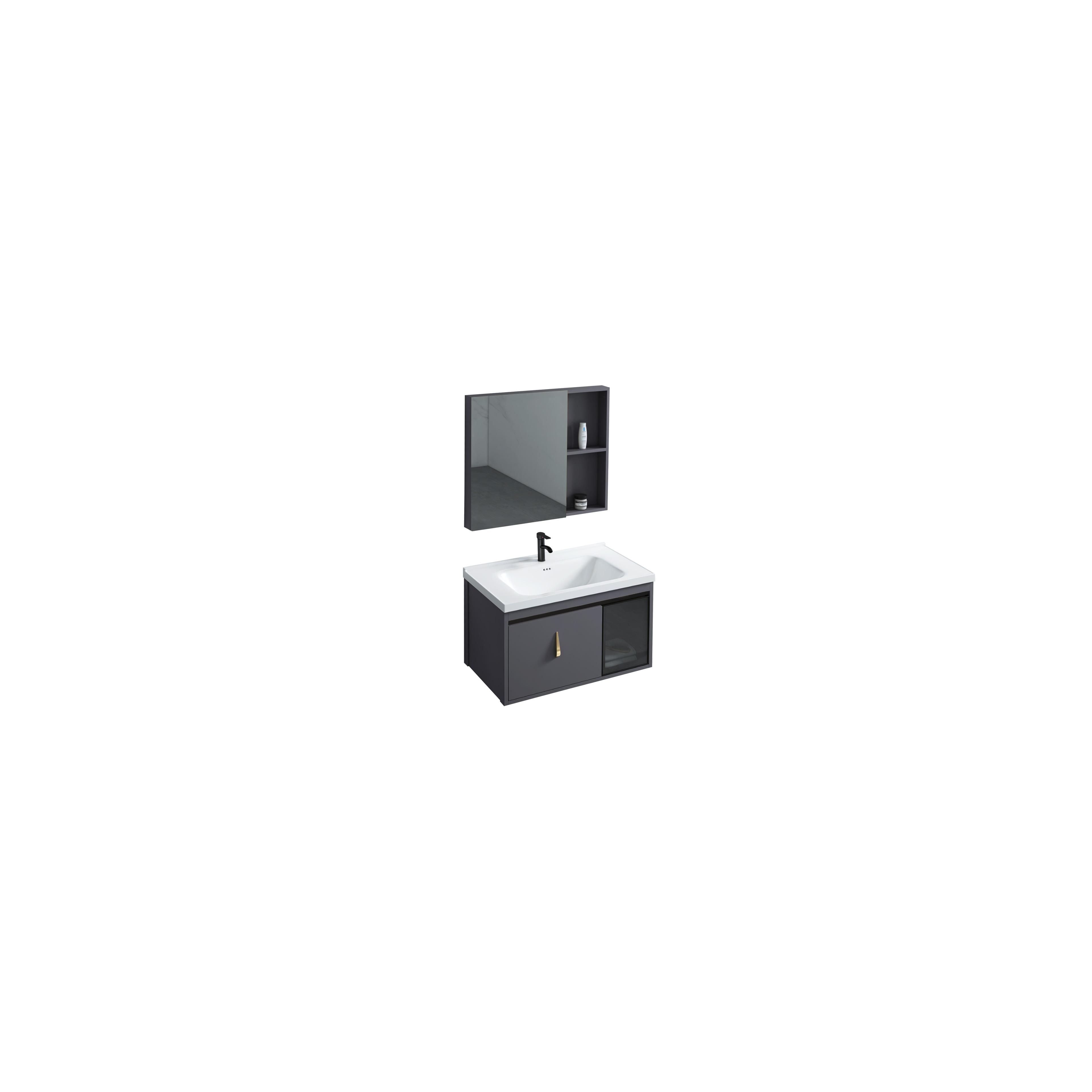 Badezimmermöbel-Set mit Waschbecken Paris 60cm Grey
