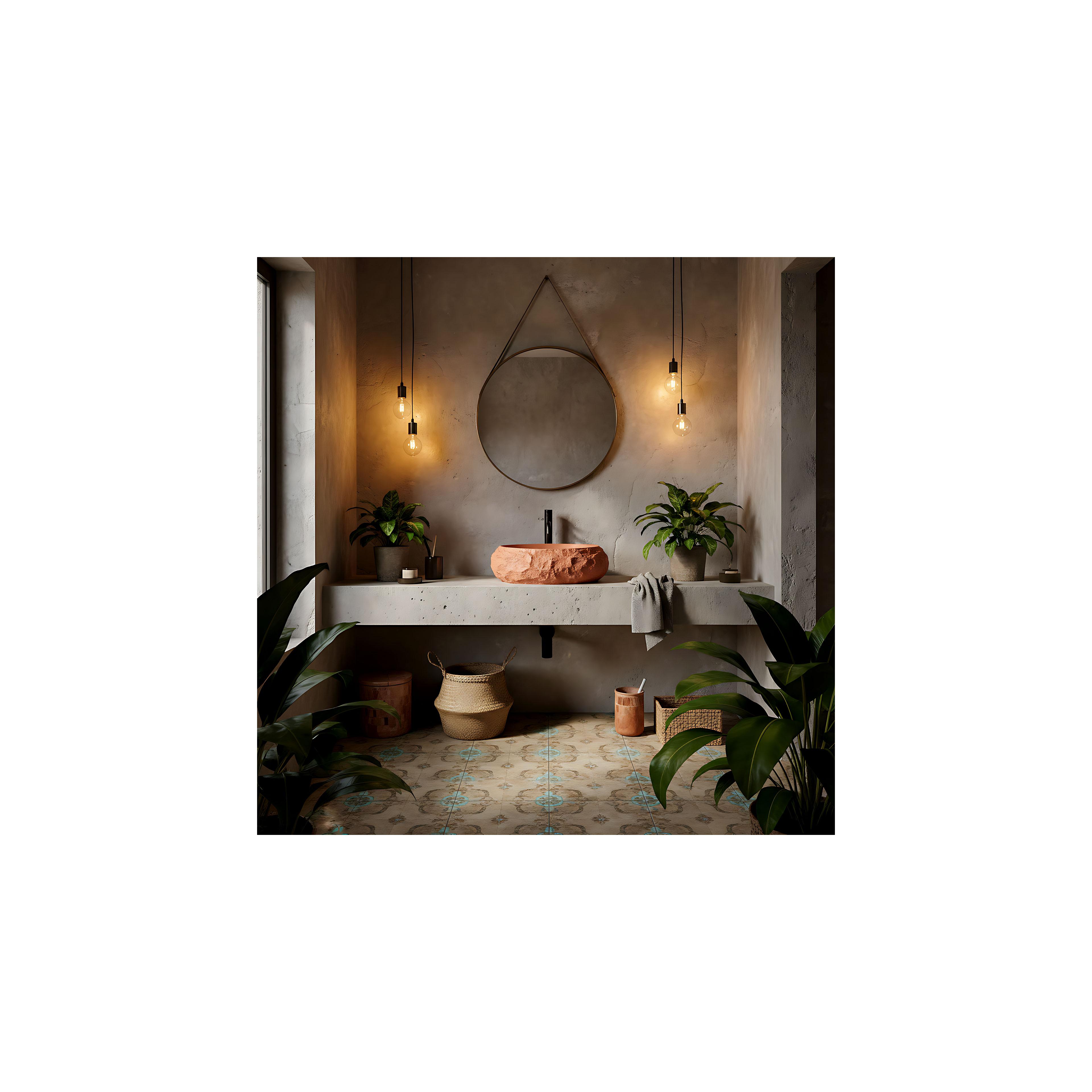 Aufsatzwaschbecken Rea Mika Terracotta