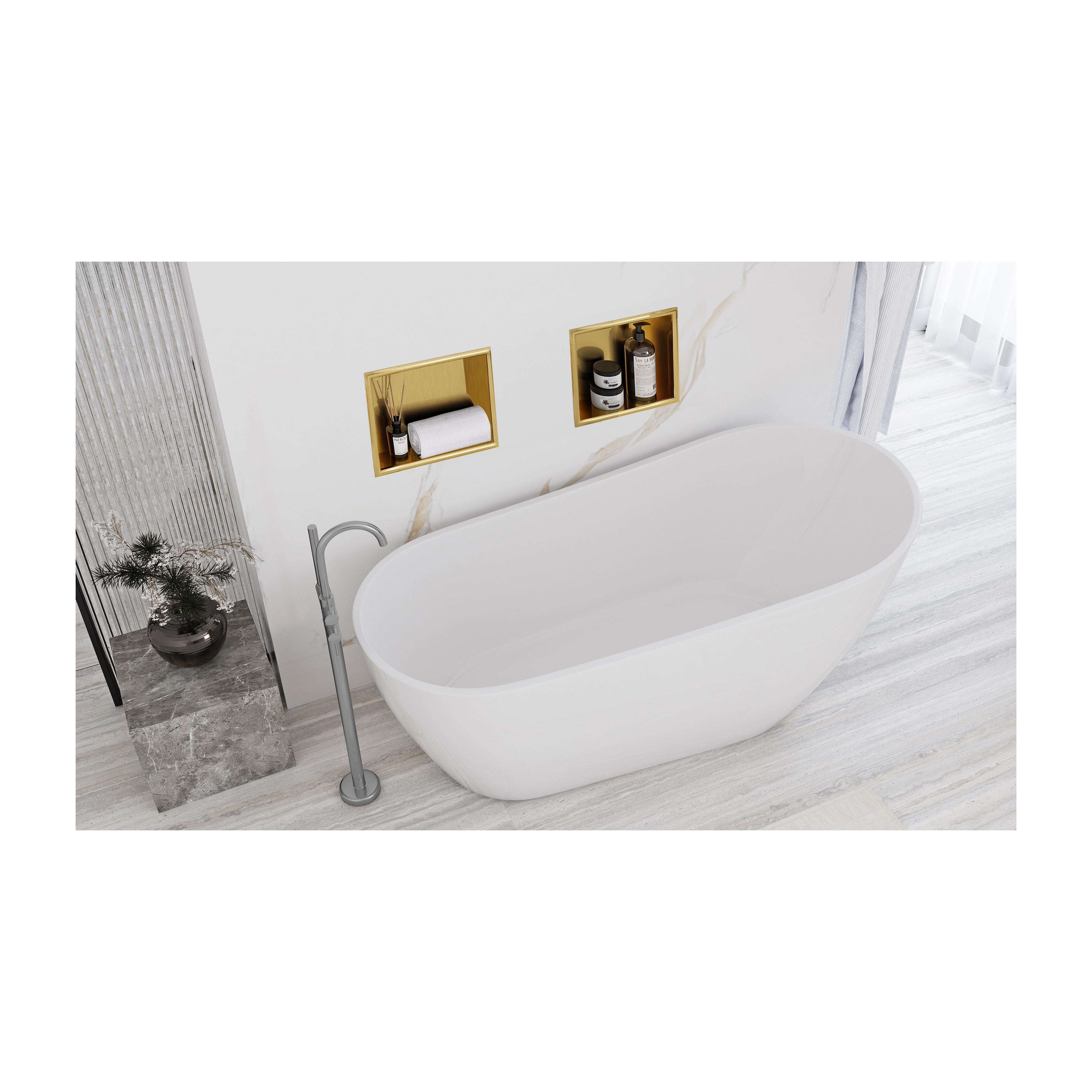 bathroom shelf 30x30 gold brush