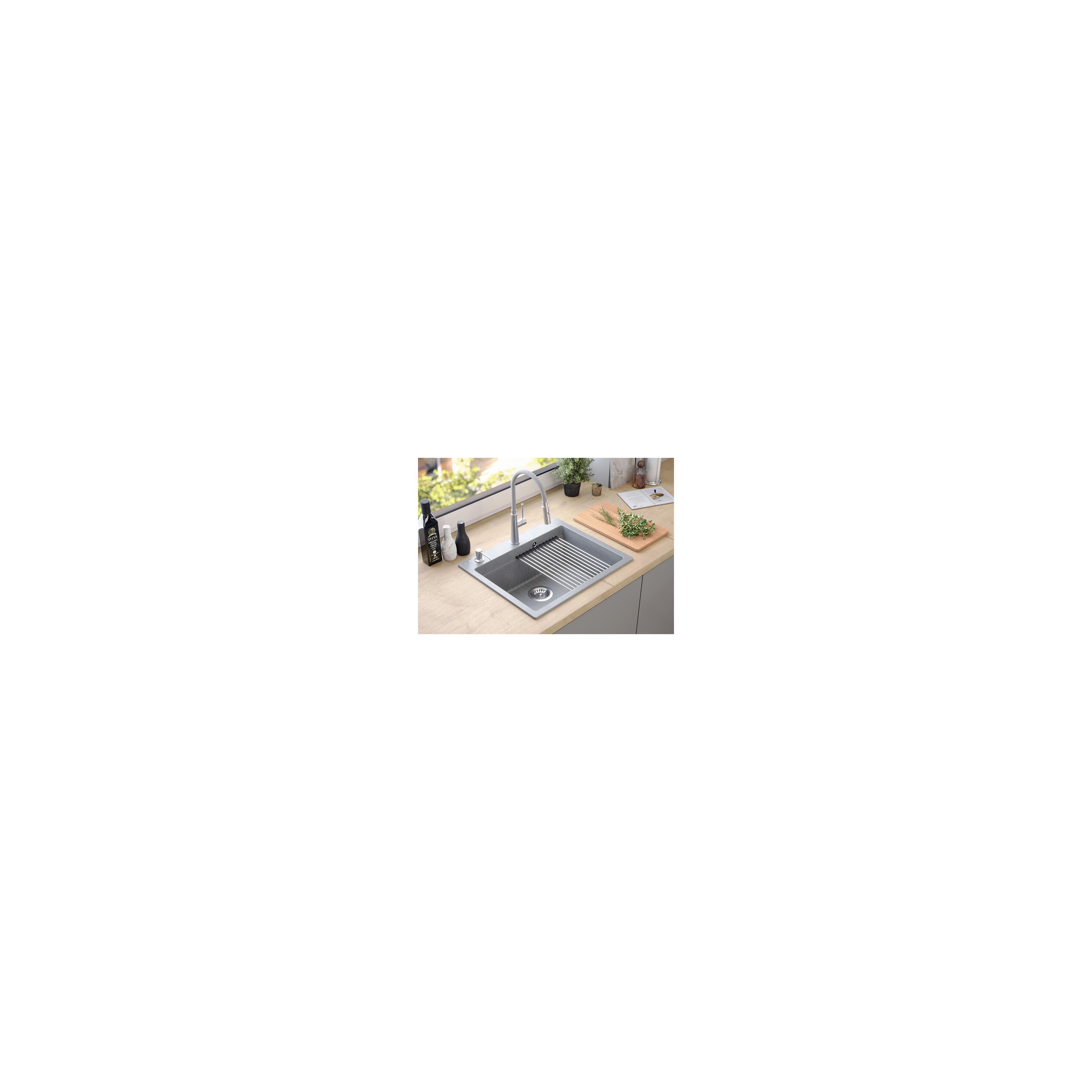 Granitspülbecken KURT 110 WORKSTATION Grey Metallic