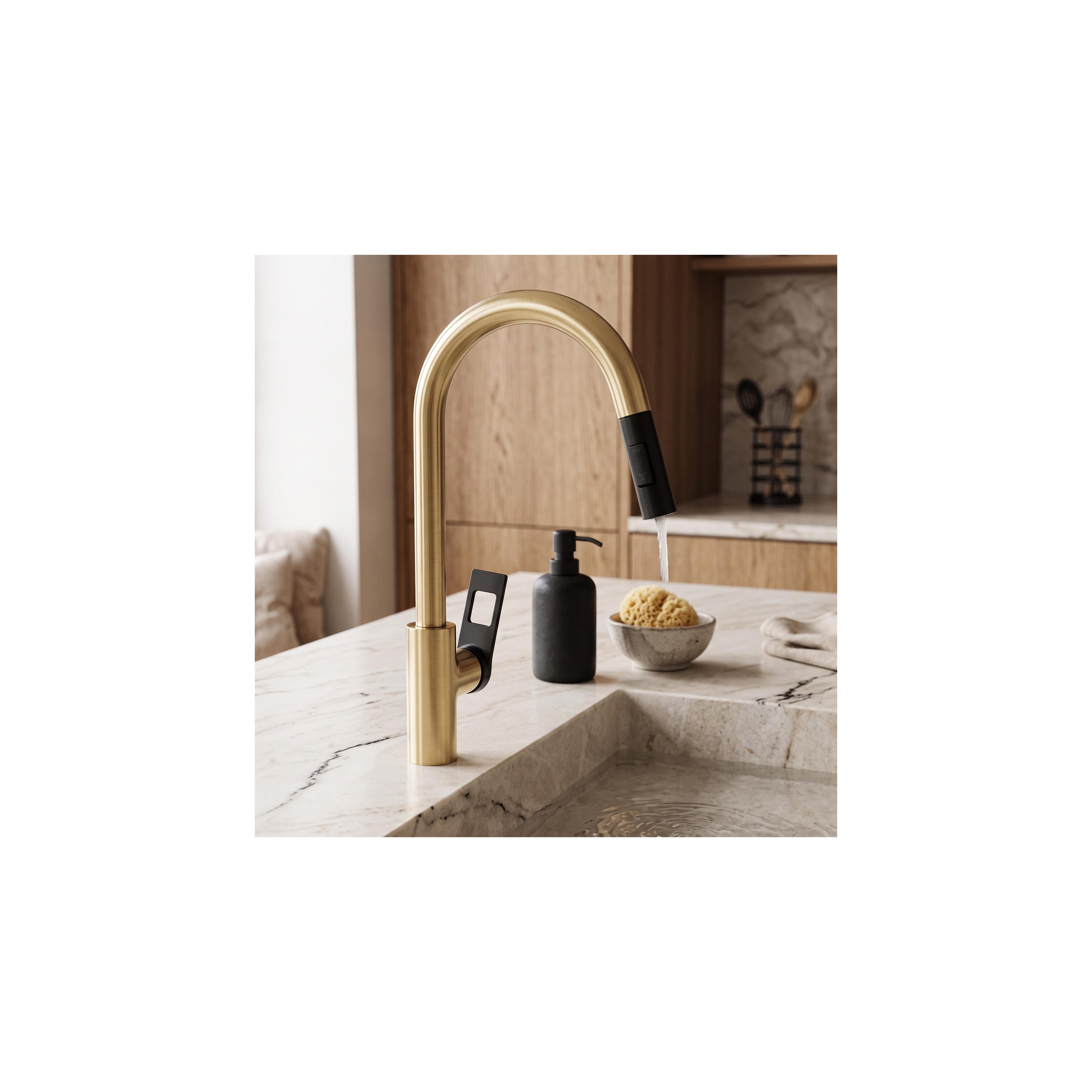 Virtuves maisītājs Rea SOUL Black/Gold Brushed