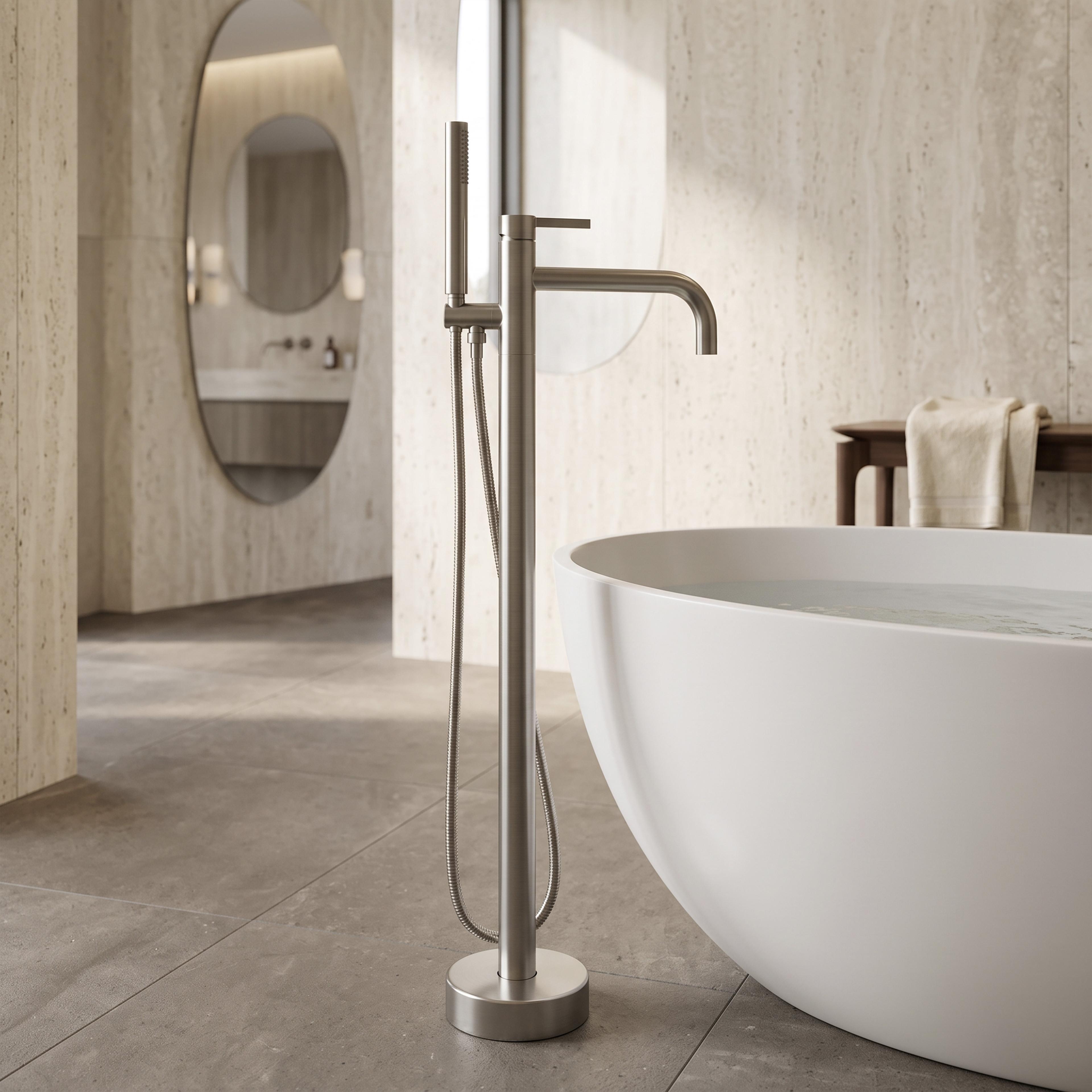 Freistehende Badewannenarmatur Rea Foster Brush Nickel
