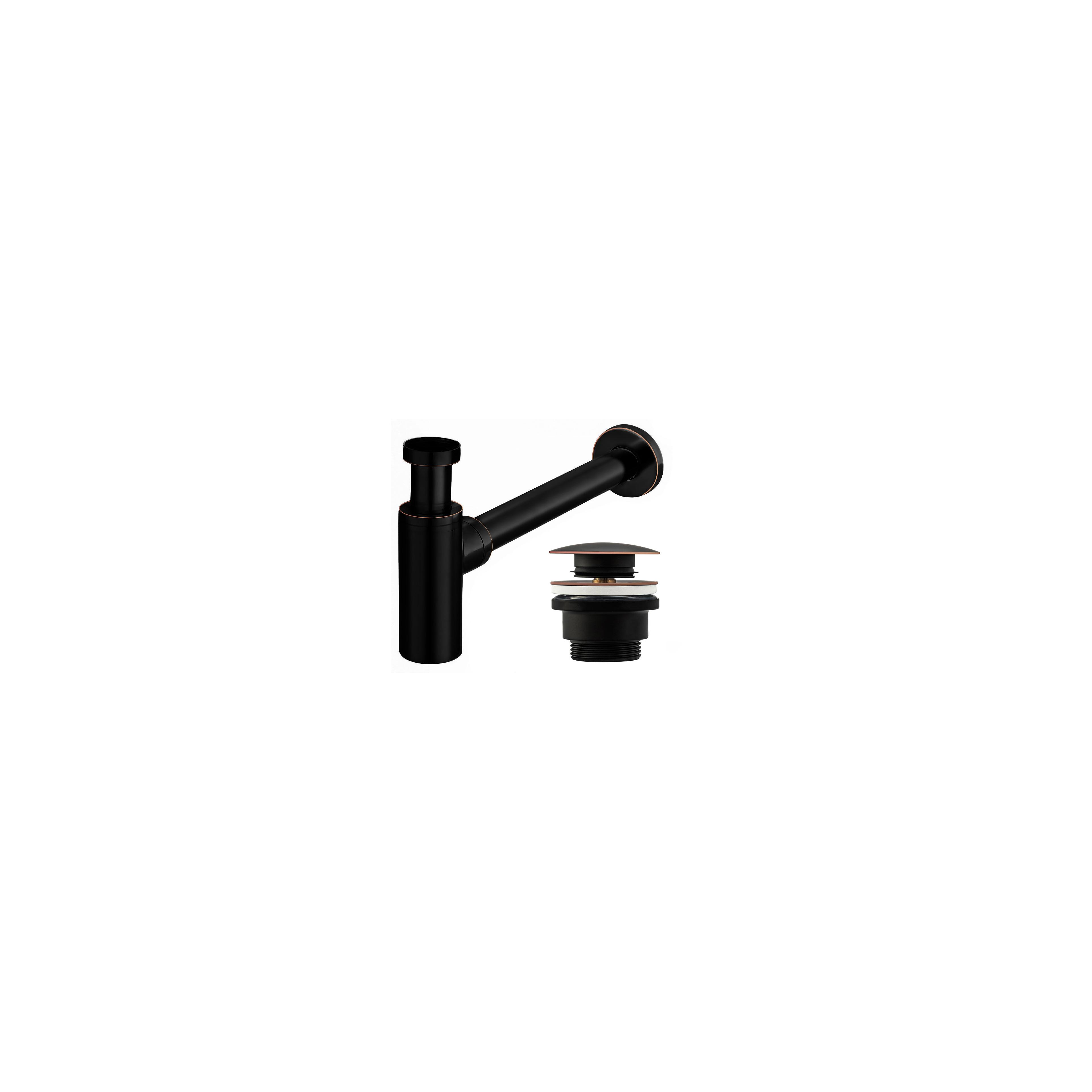 Waschbecken-Siphon Klik-Klak Universal Rea Schwarz Old Black