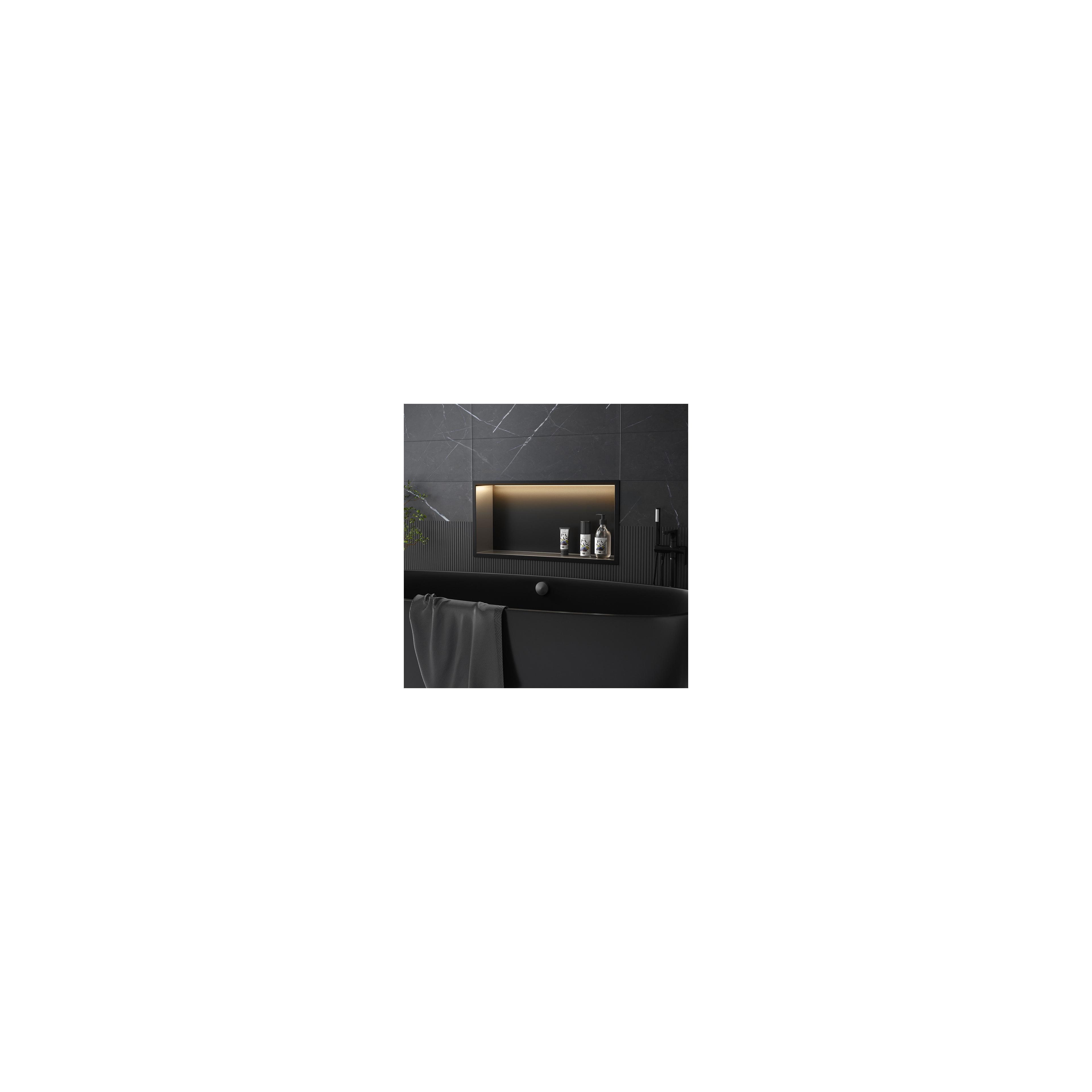 WANDEINBAU-BADEZIMMERREGAL LED 30x60 black