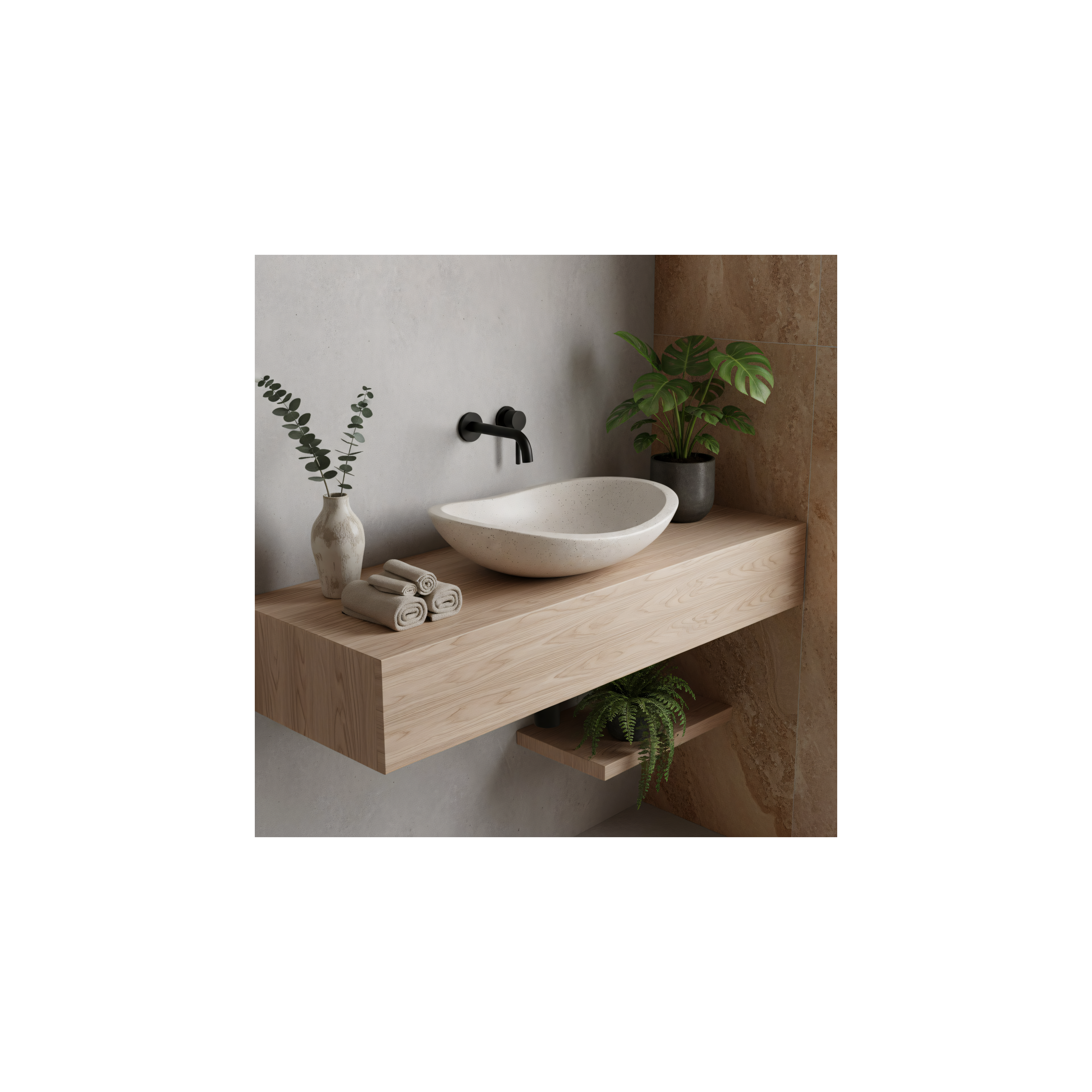 Lavabo da appoggio Rea Leona
