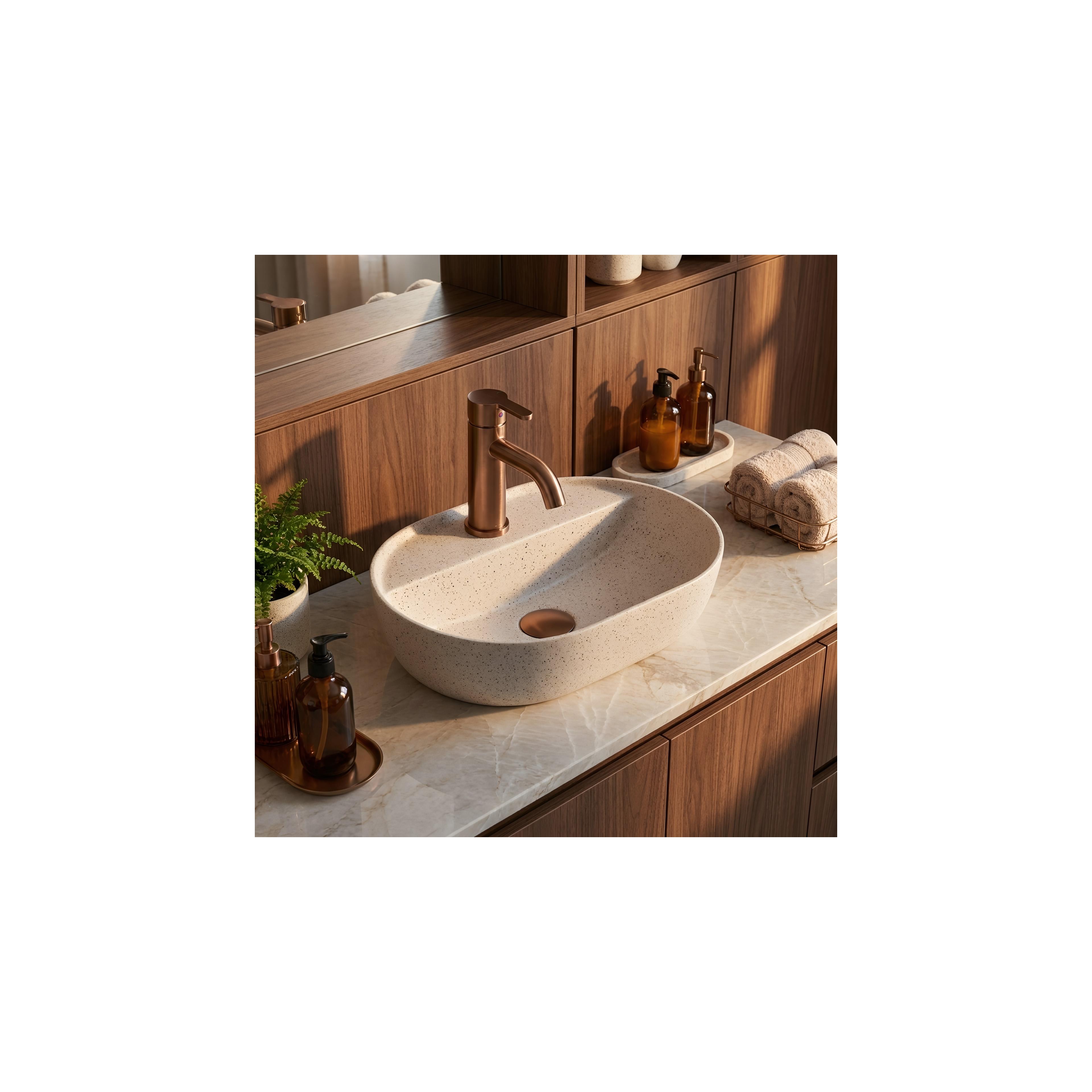 Aufsatzwaschbecken Rea Aura 42 Sandy