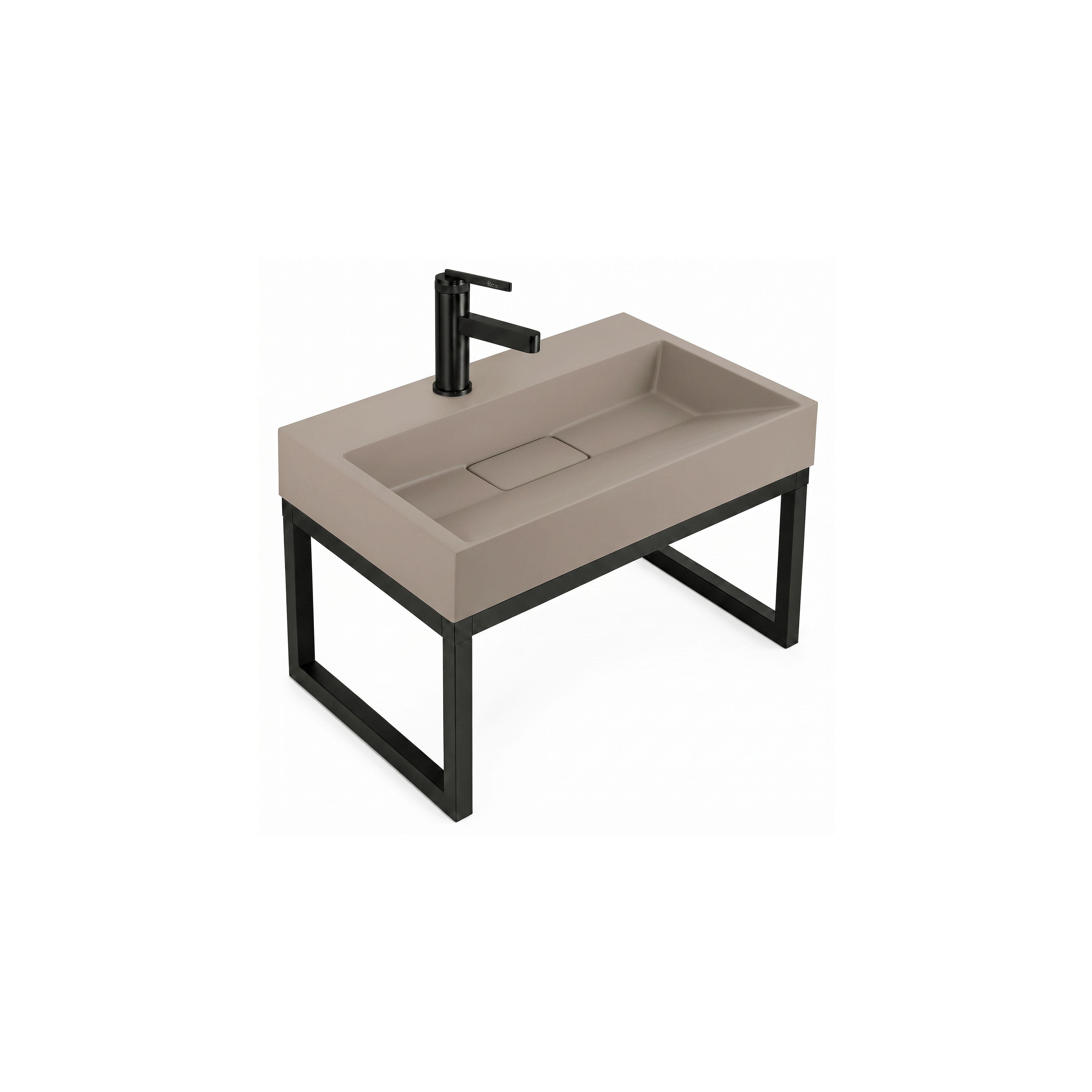 Konglomeratni umivaonik Rea GOYA 50CM Taupe + stalak