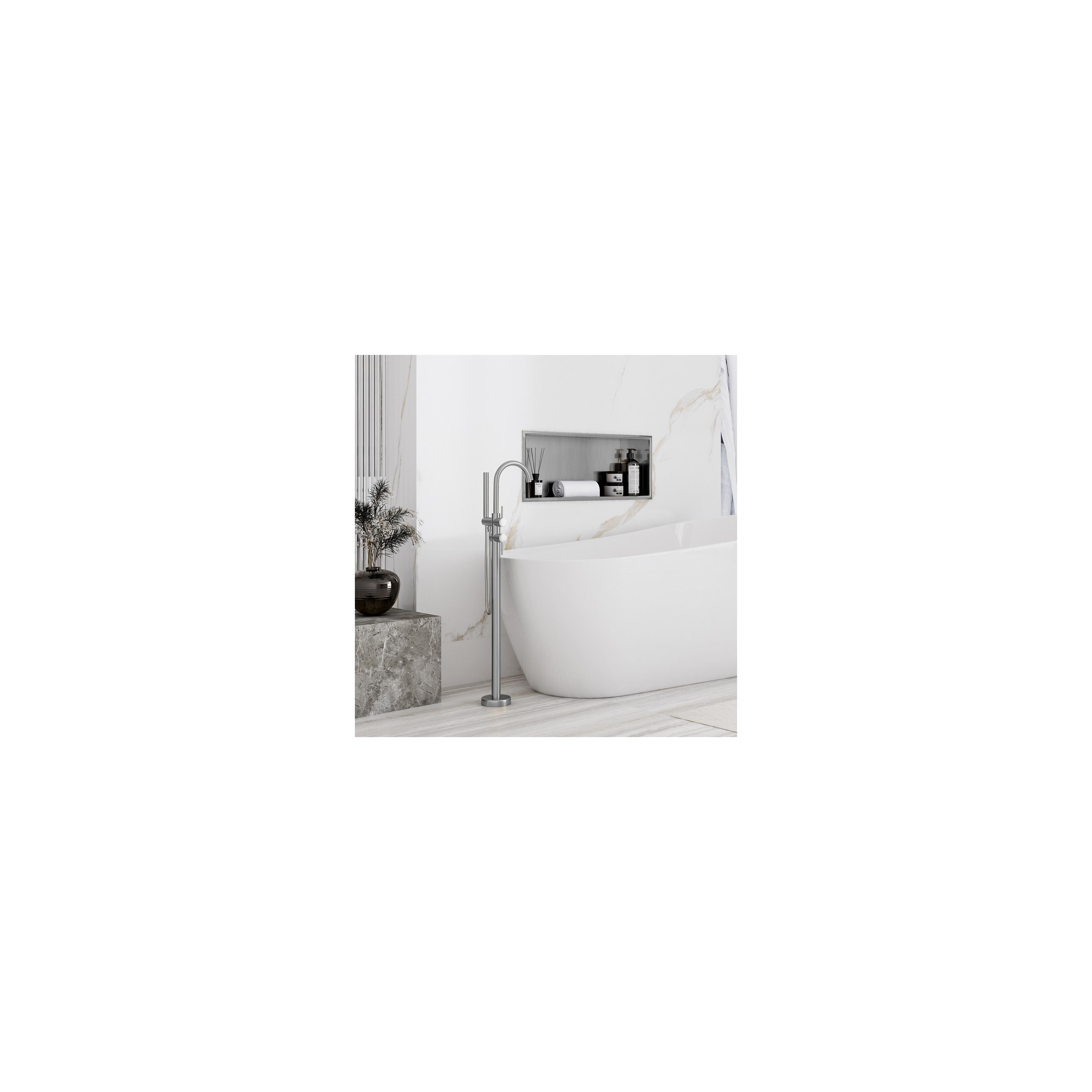 EINBAU REGAL BADEZIMMER 30x60 gebürsteter stahl