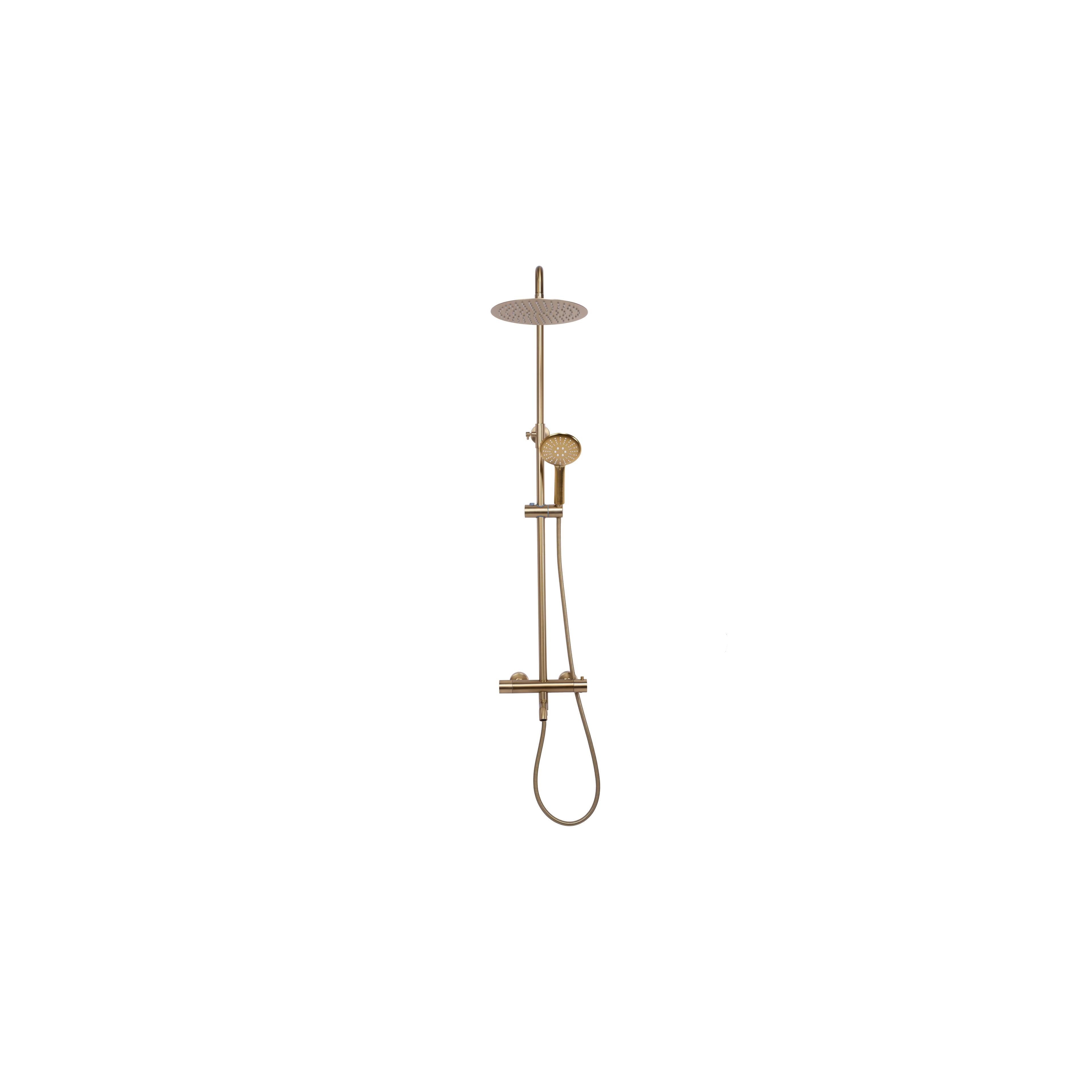Coloana de dus cu termostat REA Lungo Gold Brush