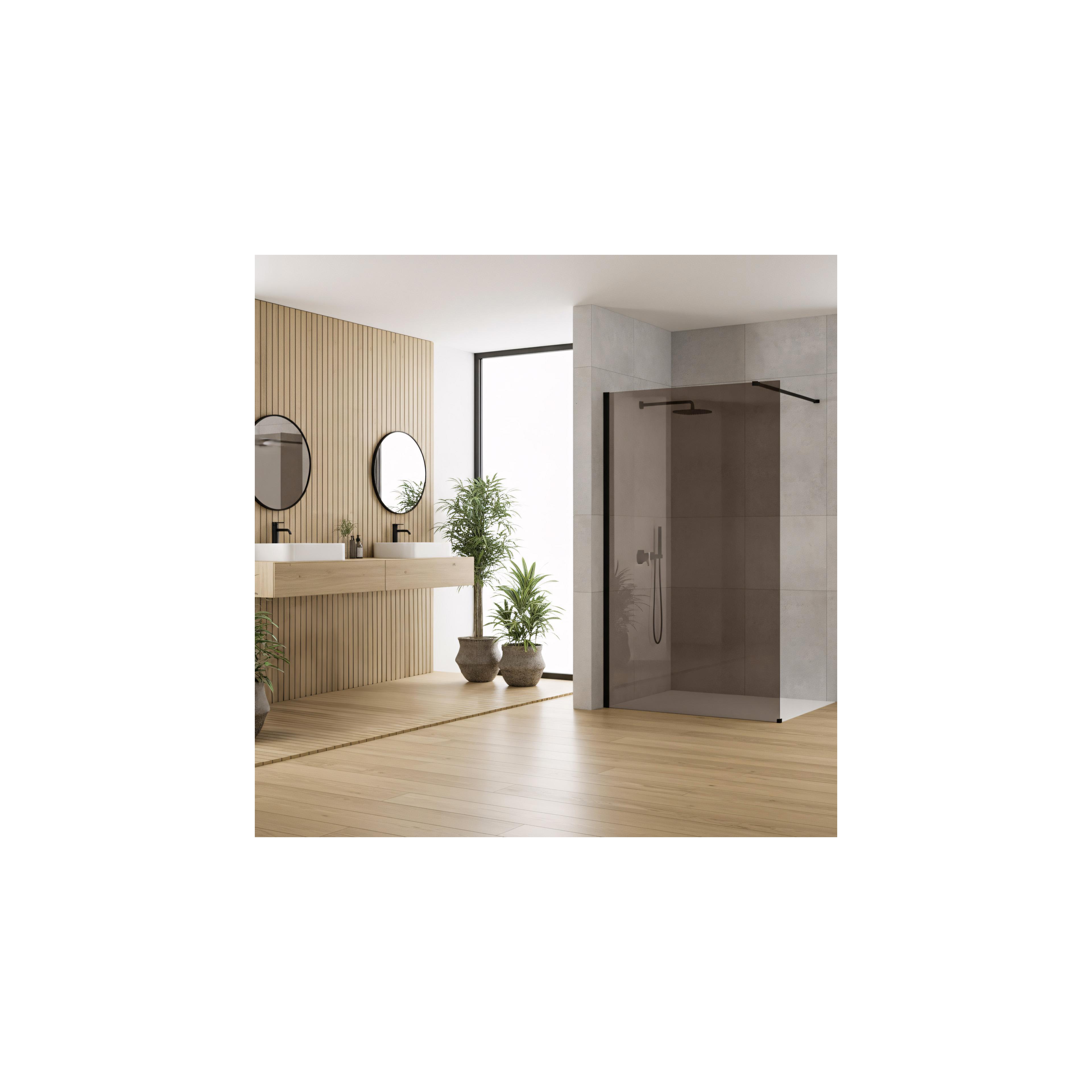 Sprchová zástěna Rea Flexi Brown / Black 80