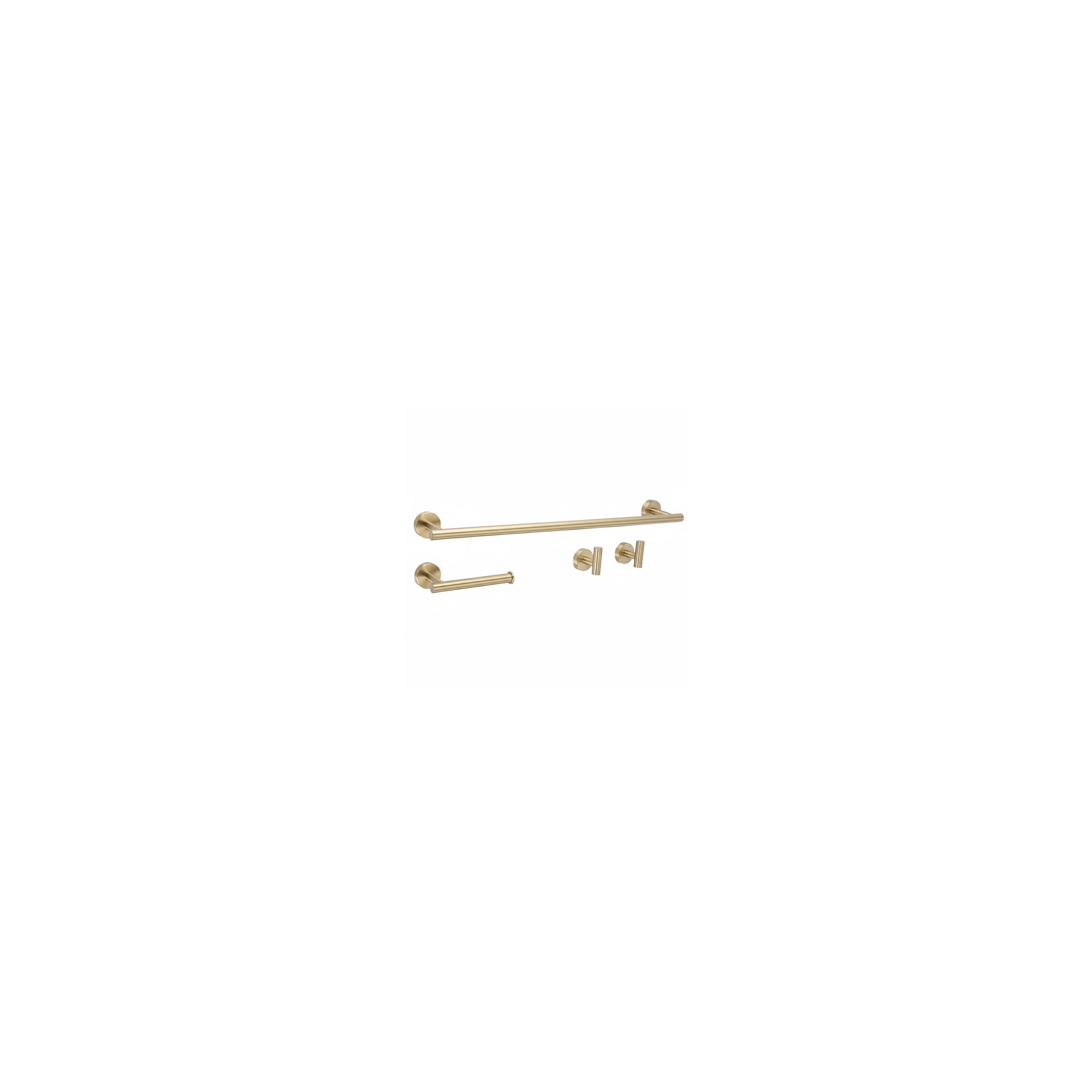 Badezimmer-Accessoire-Set Ari Brush Gold 4-teilig