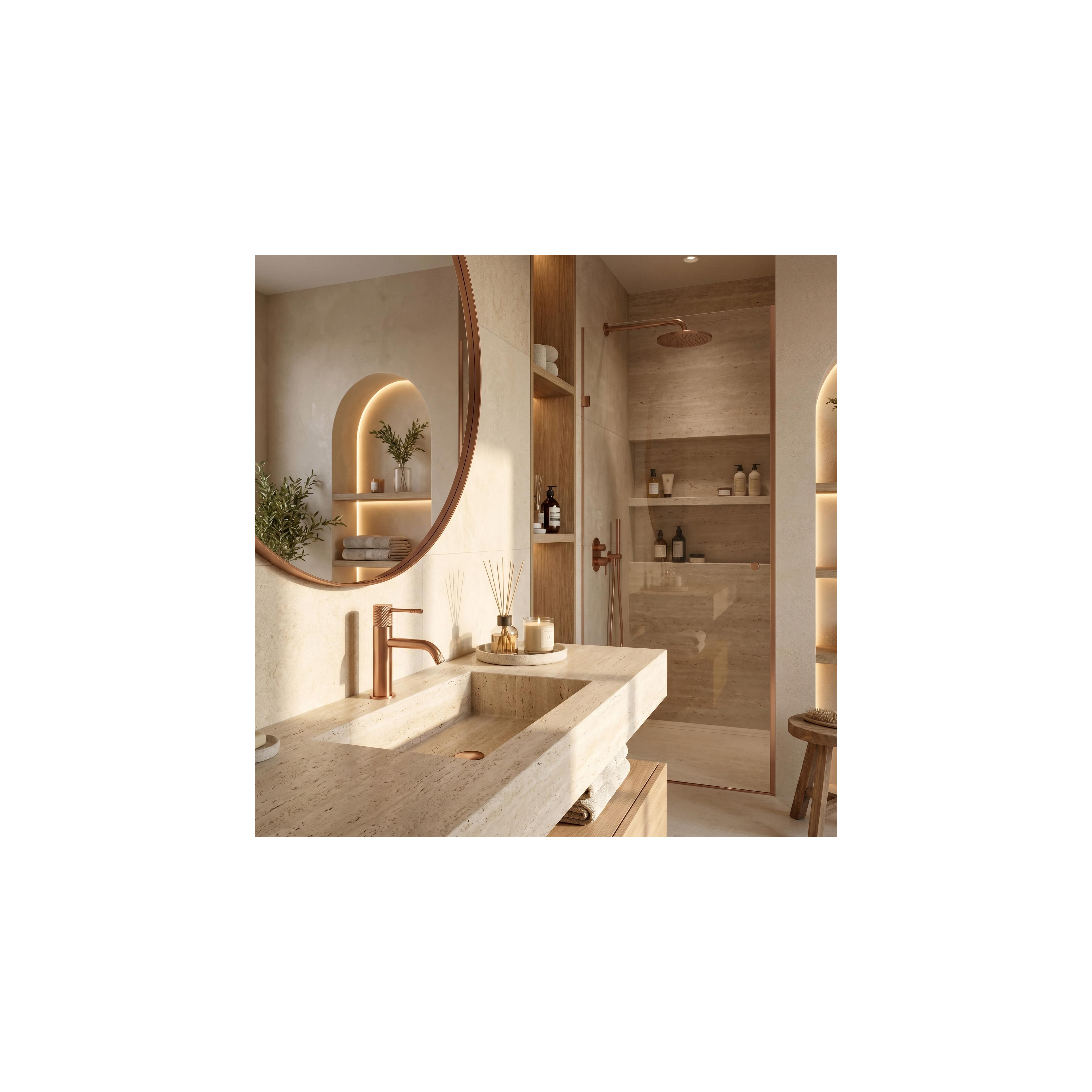 Waschbeckenarmatur Rea Venti Brush Copper Low